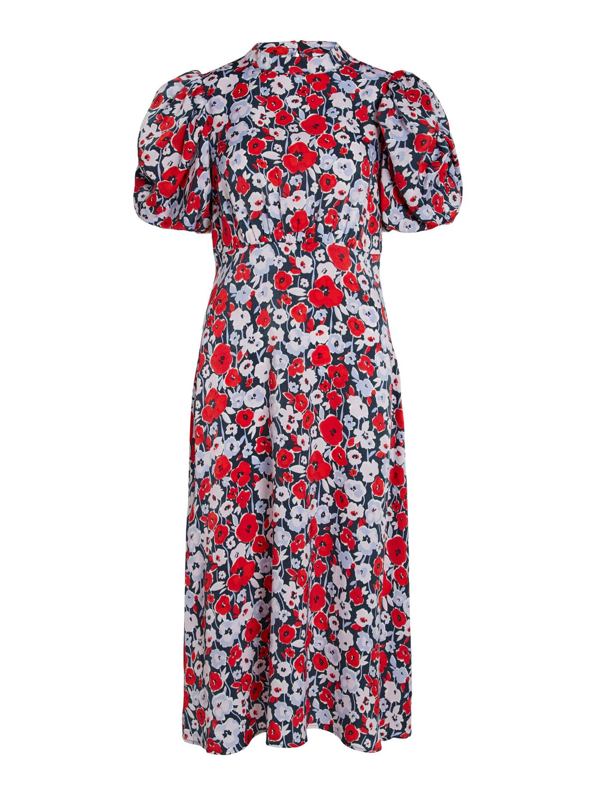 Elvita Midi Dress (Navy/Red)