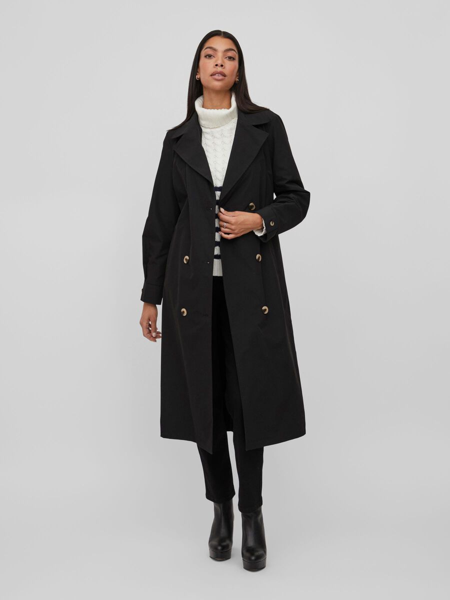 Ersin Long Trench Coat (Black)