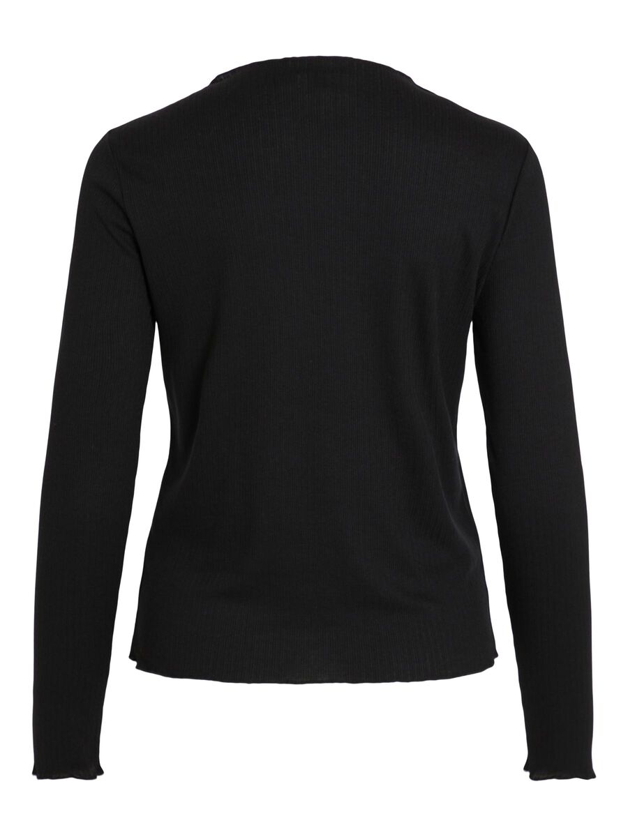 Ania Funnel Neck Top (Black)