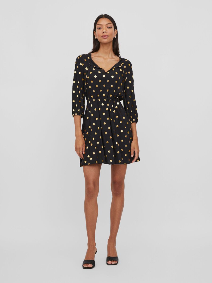 Goldy Short Dress (Black)