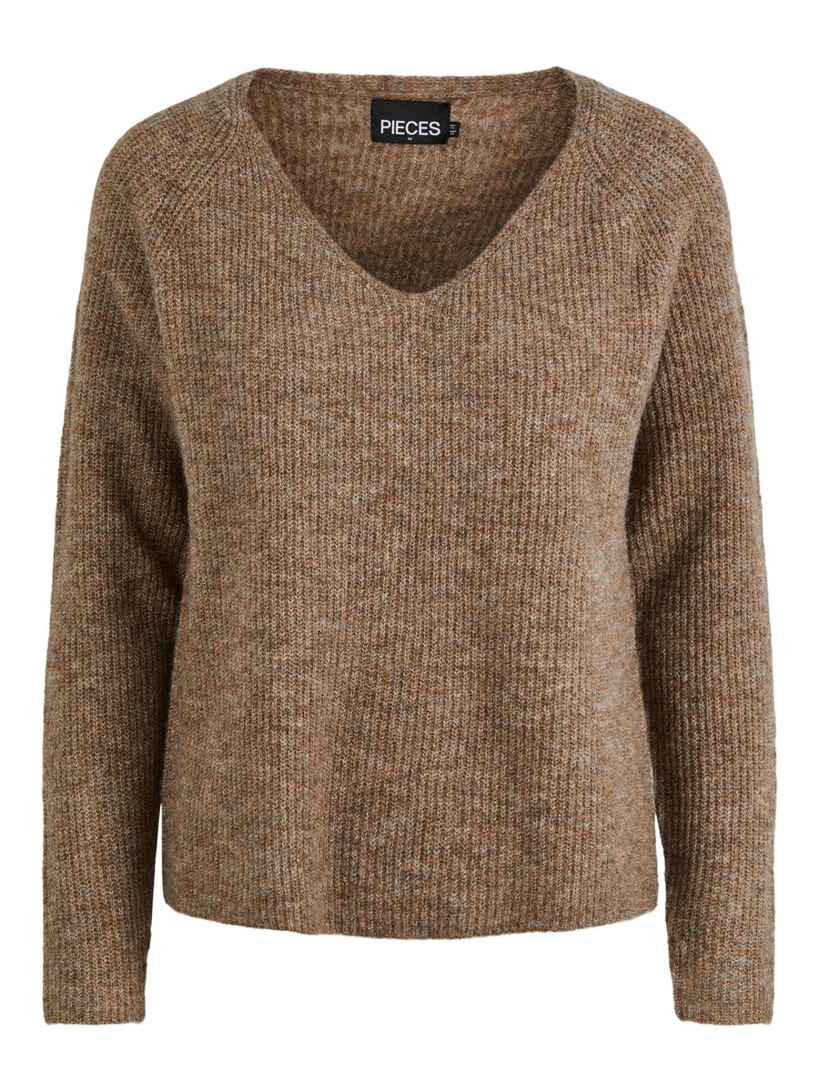 Lelle V-Neck Jumper (Fossil)