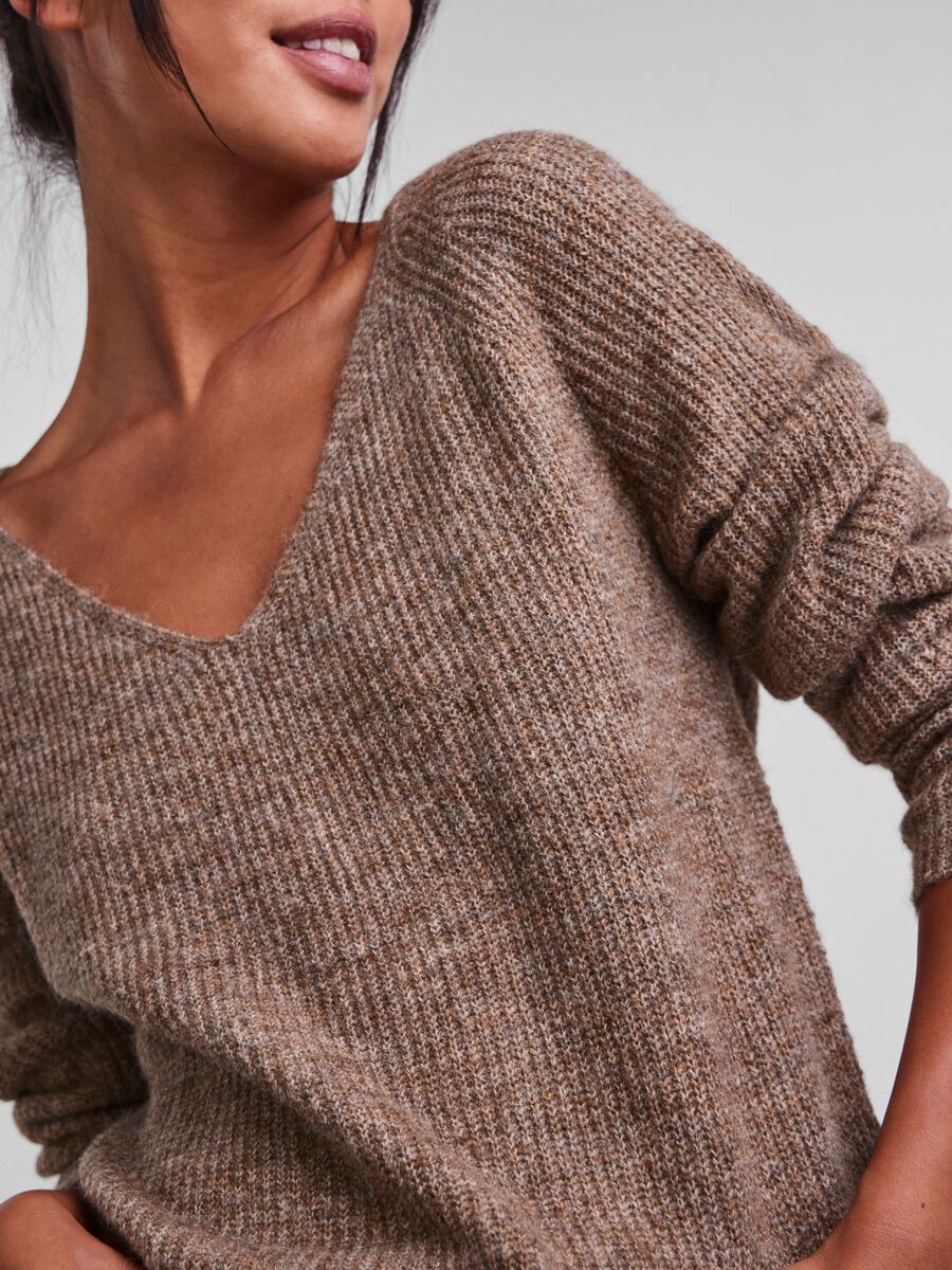 Lelle V-Neck Jumper (Fossil)