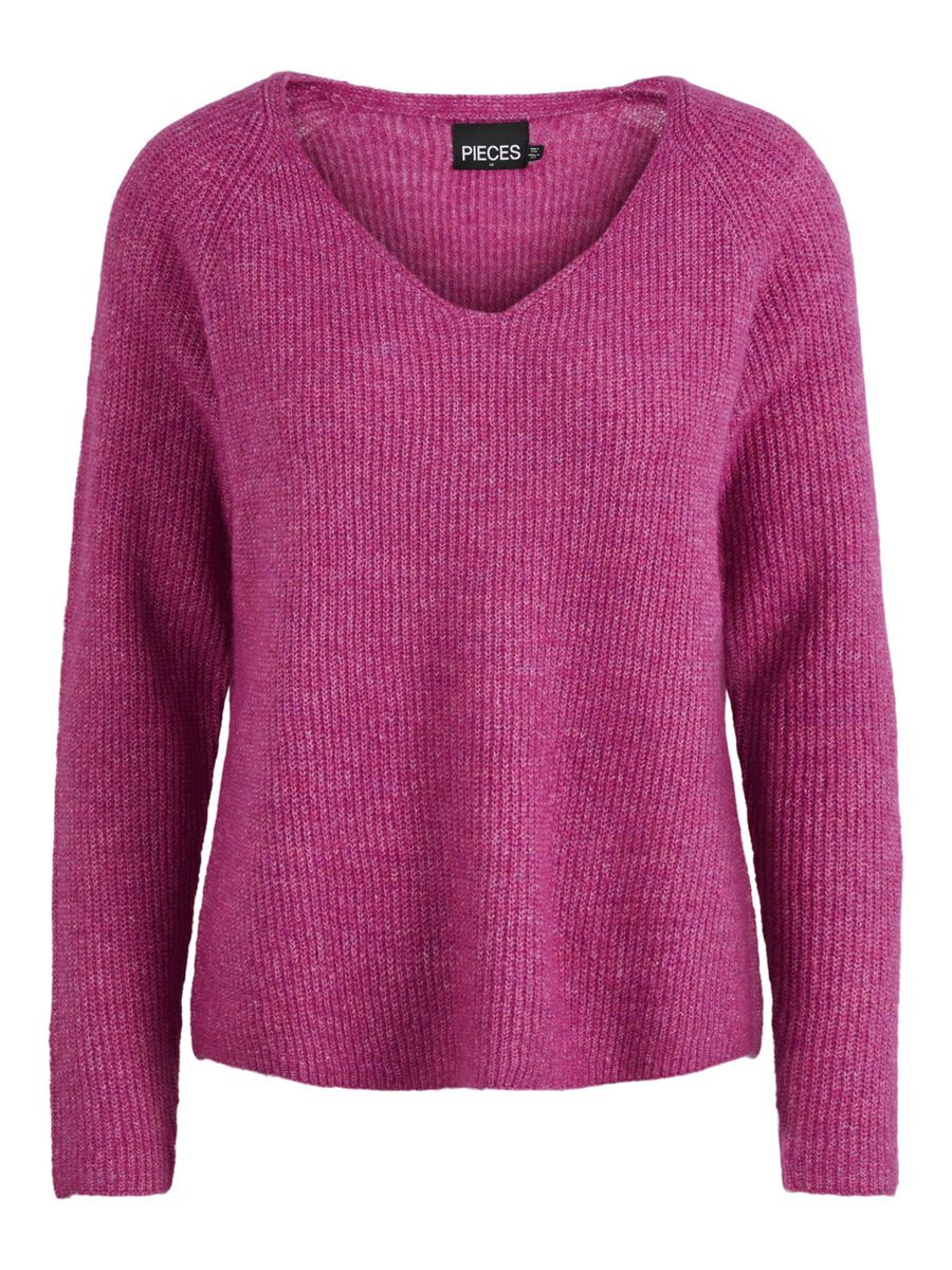 Lelle V-Neck Jumper (Rose Violet)