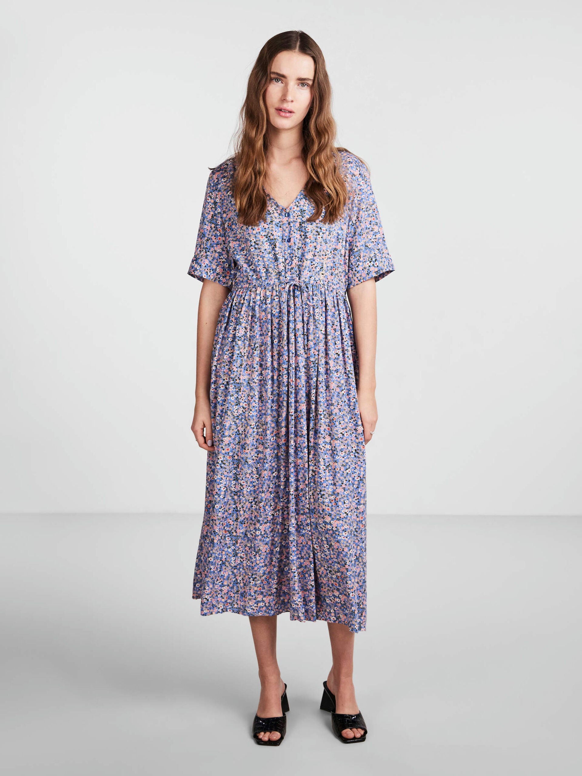 Niya Midi Dress (Marina Blue)