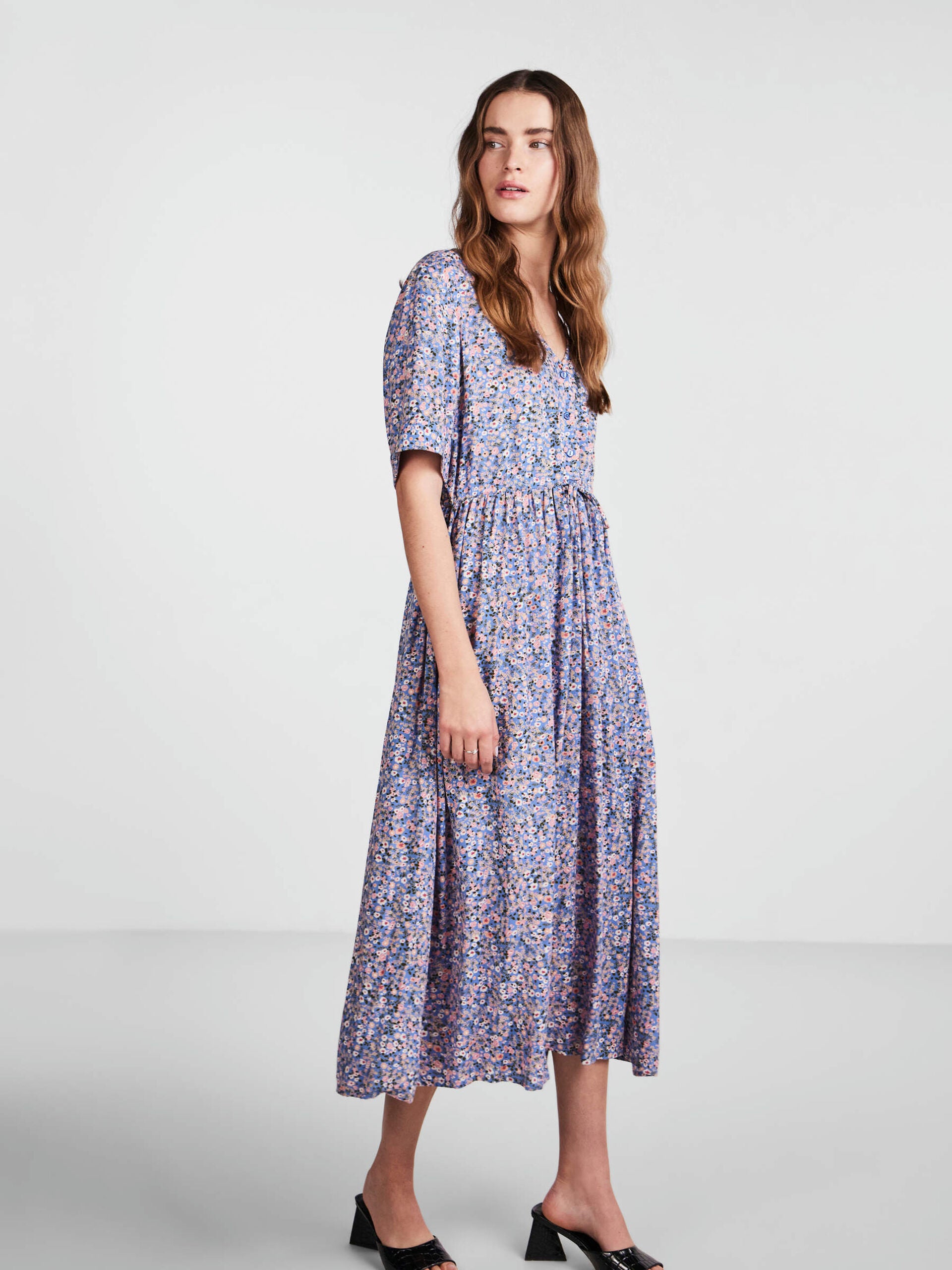 Niya Midi Dress (Marina Blue)