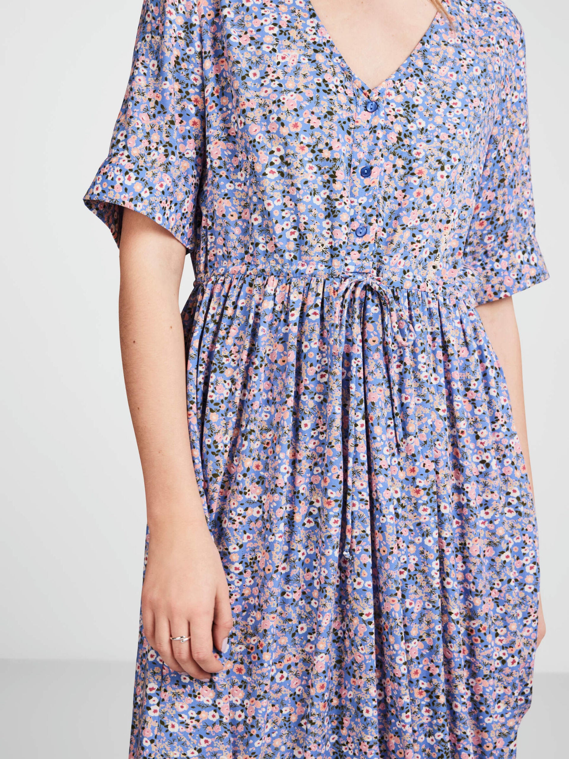 Niya Midi Dress (Marina Blue)