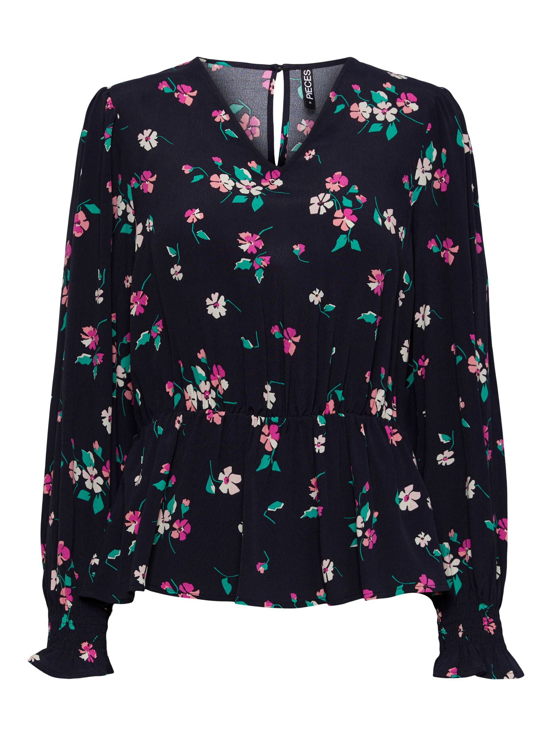 Maura V-Neck Top (Navy)