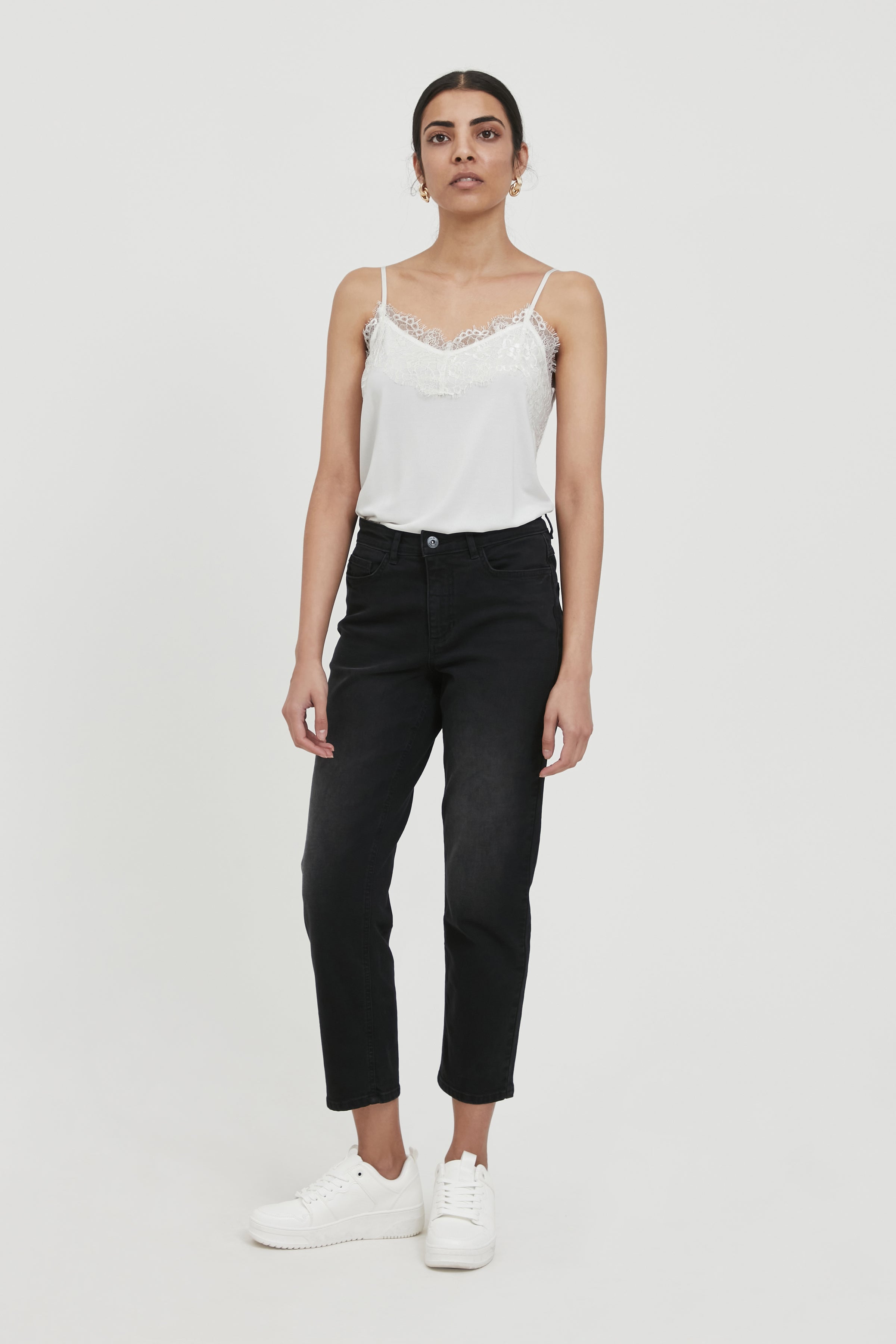 Adeline Lace Panel Cami (Cloud Dancer)