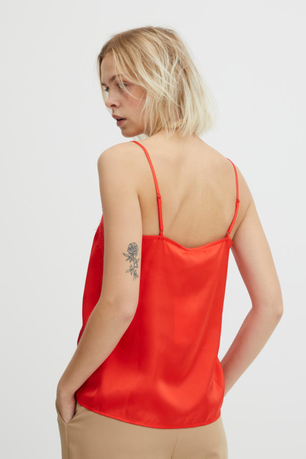 Taia Lace Cami (Poppy Red)