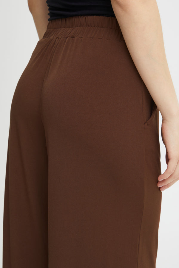 LIMA WIDE LEG PANTS (BROWN)