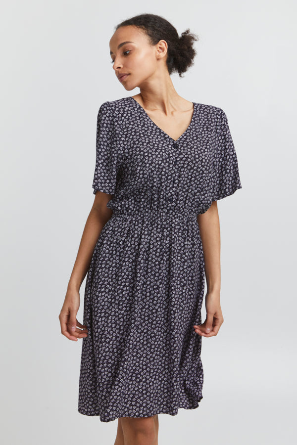 Vicktoria Midi Dress (Total Eclipse)