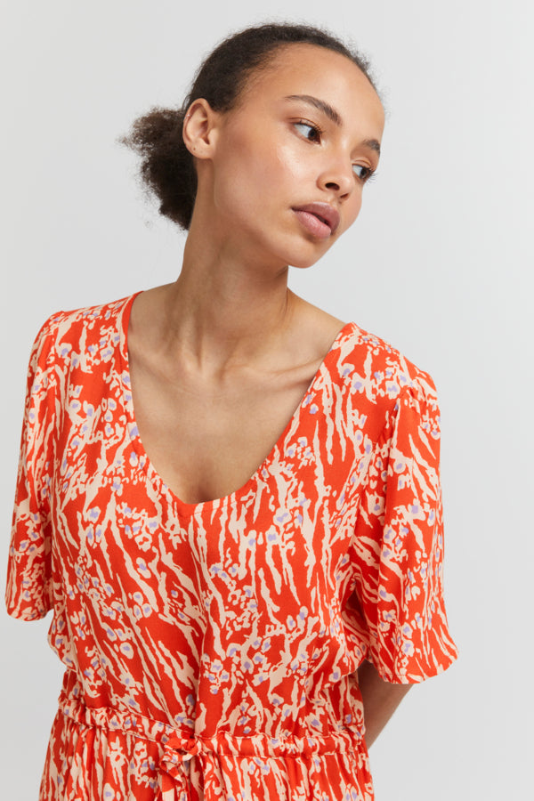 Vera Dress (Mandarin Red)