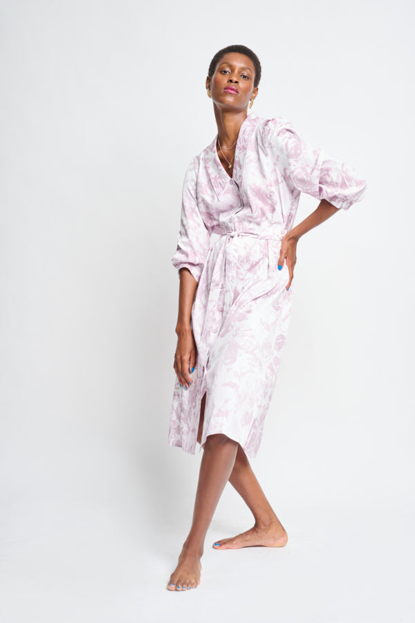 Sada Midi Dress (Lavender Fog)