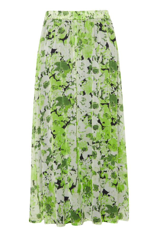 Green midi skirt