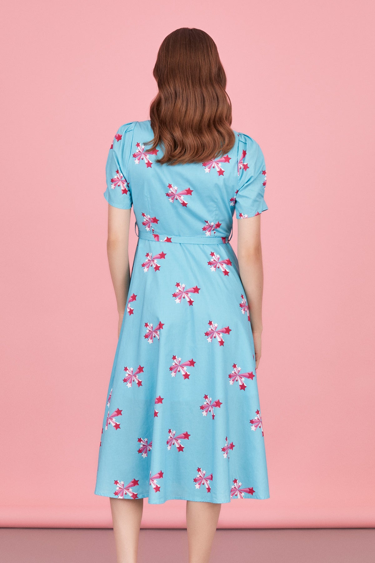 Belen Midi Shirt Dress (Blue)