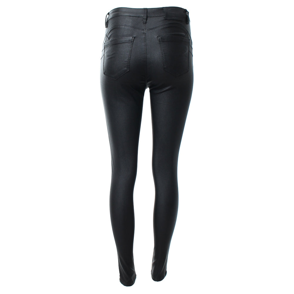 Lorraine Leather Jean | Short Leg (Black)