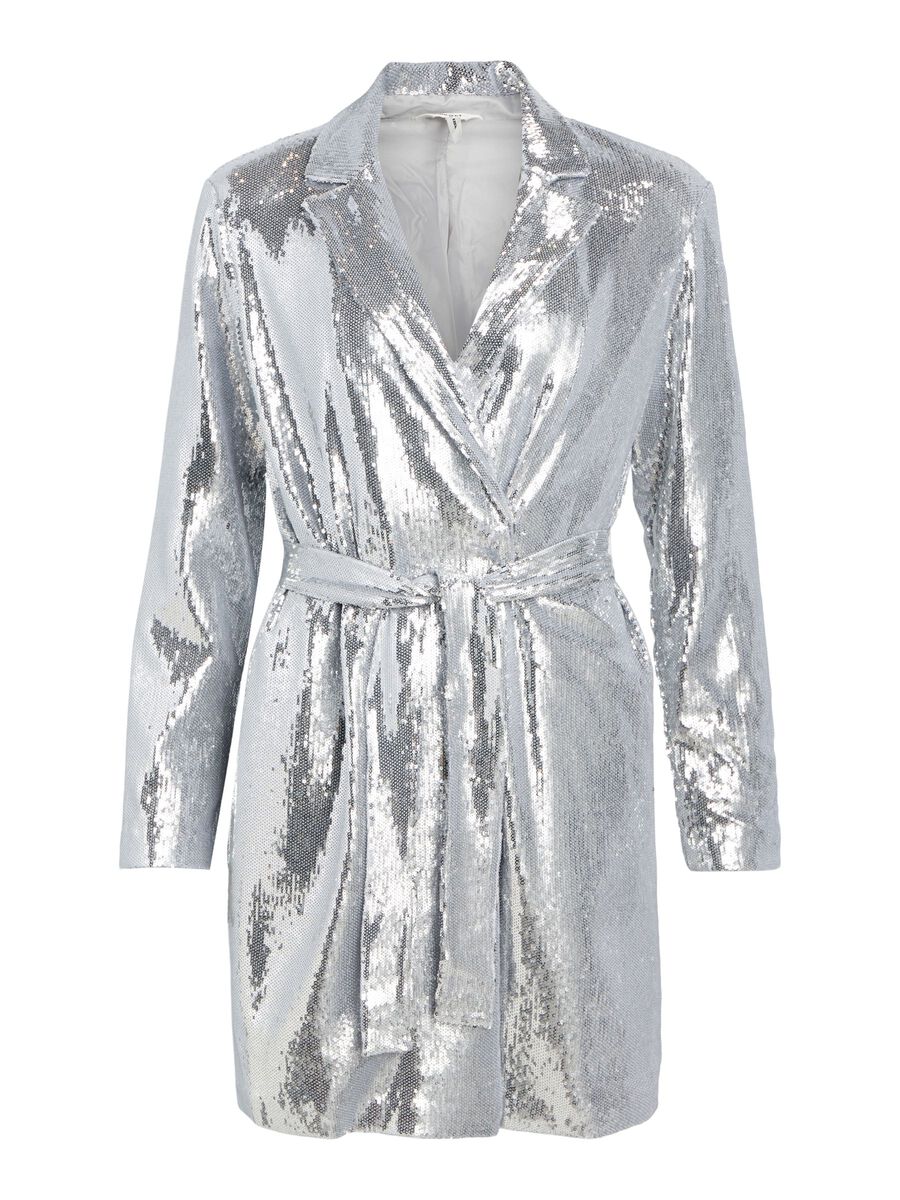 Elula Sequin Blazer Dress (Silver)