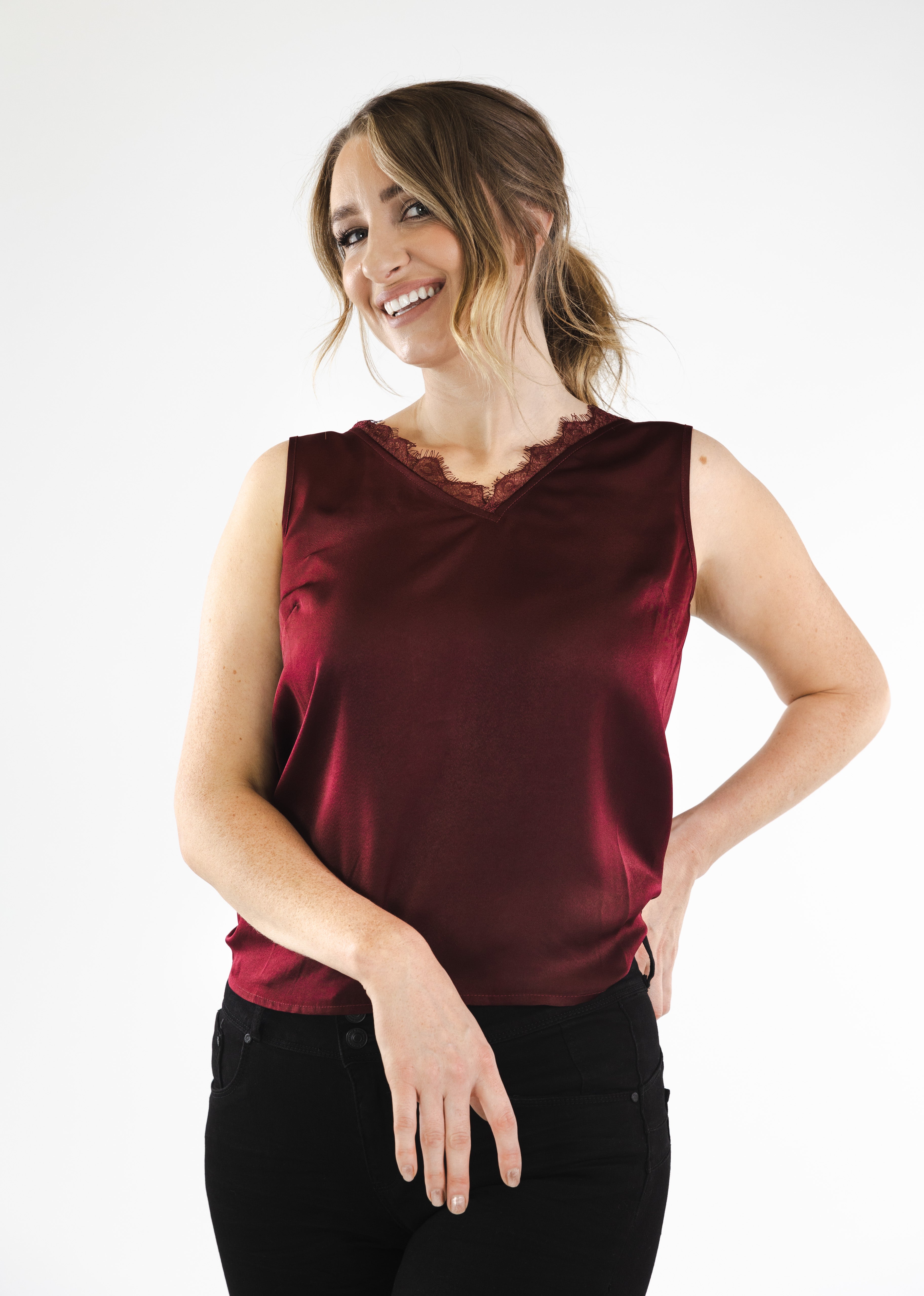 Maple Cami Top (Burgundy)