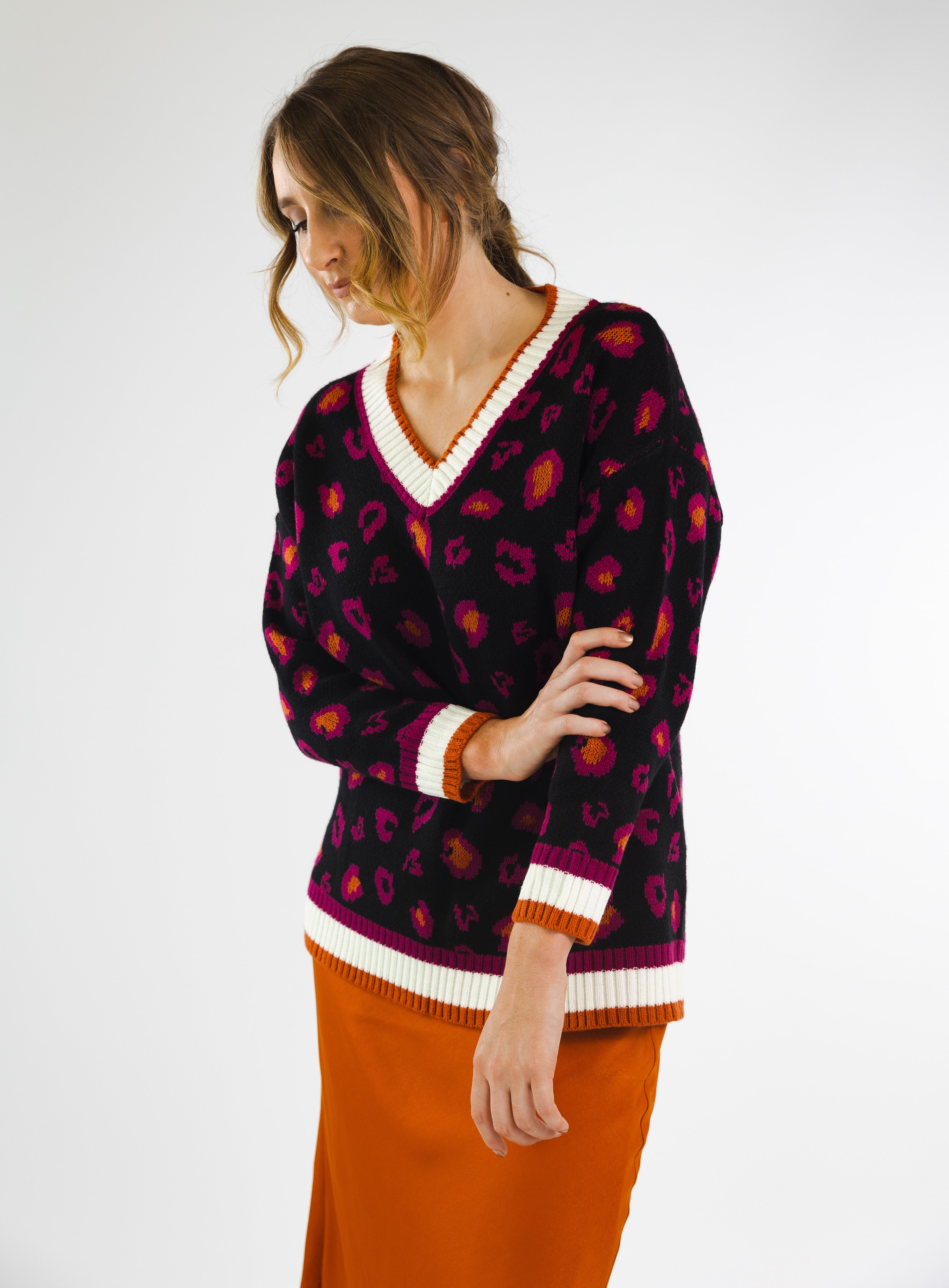 Fern Jumper (Black Print)