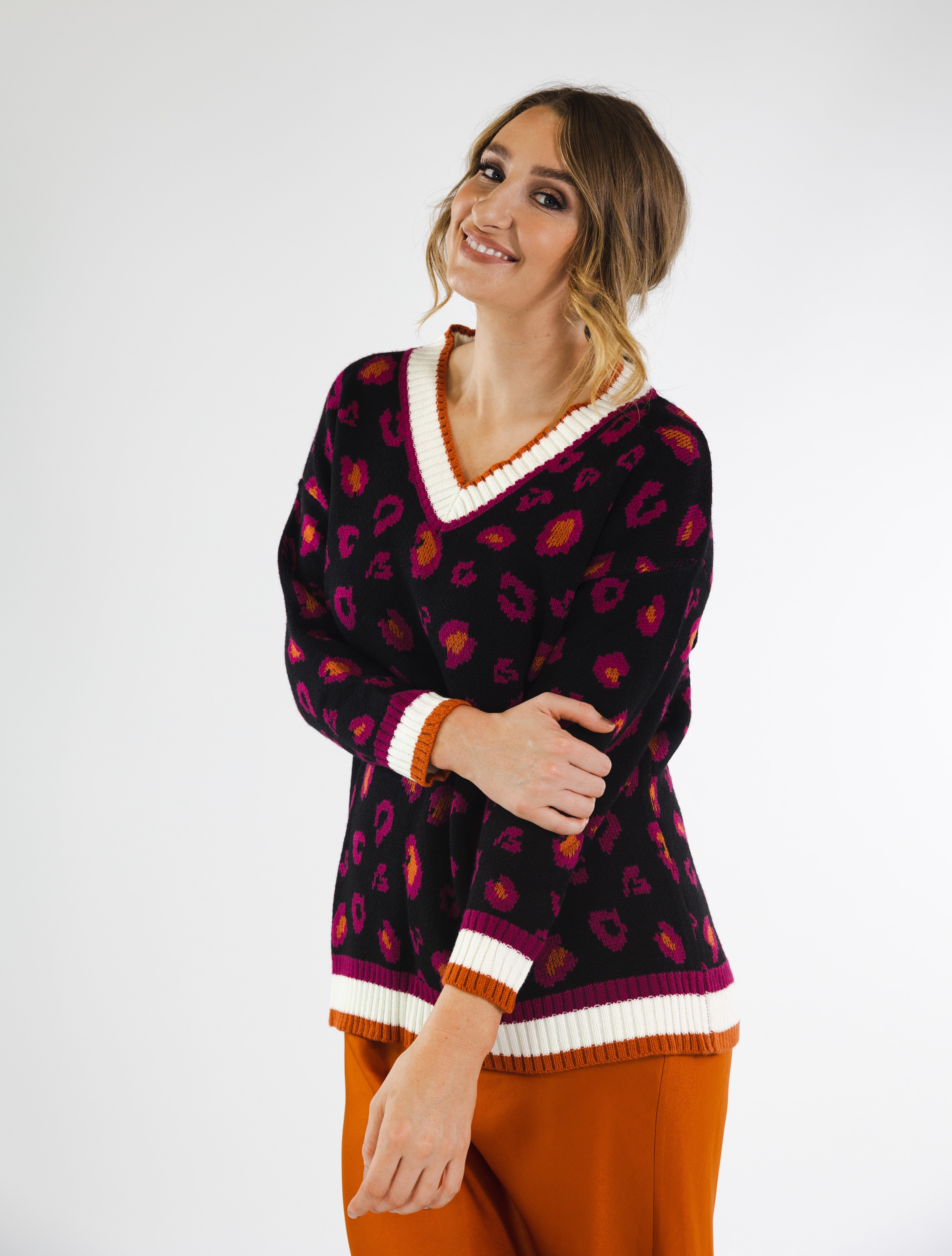 Fern Jumper (Black Print)