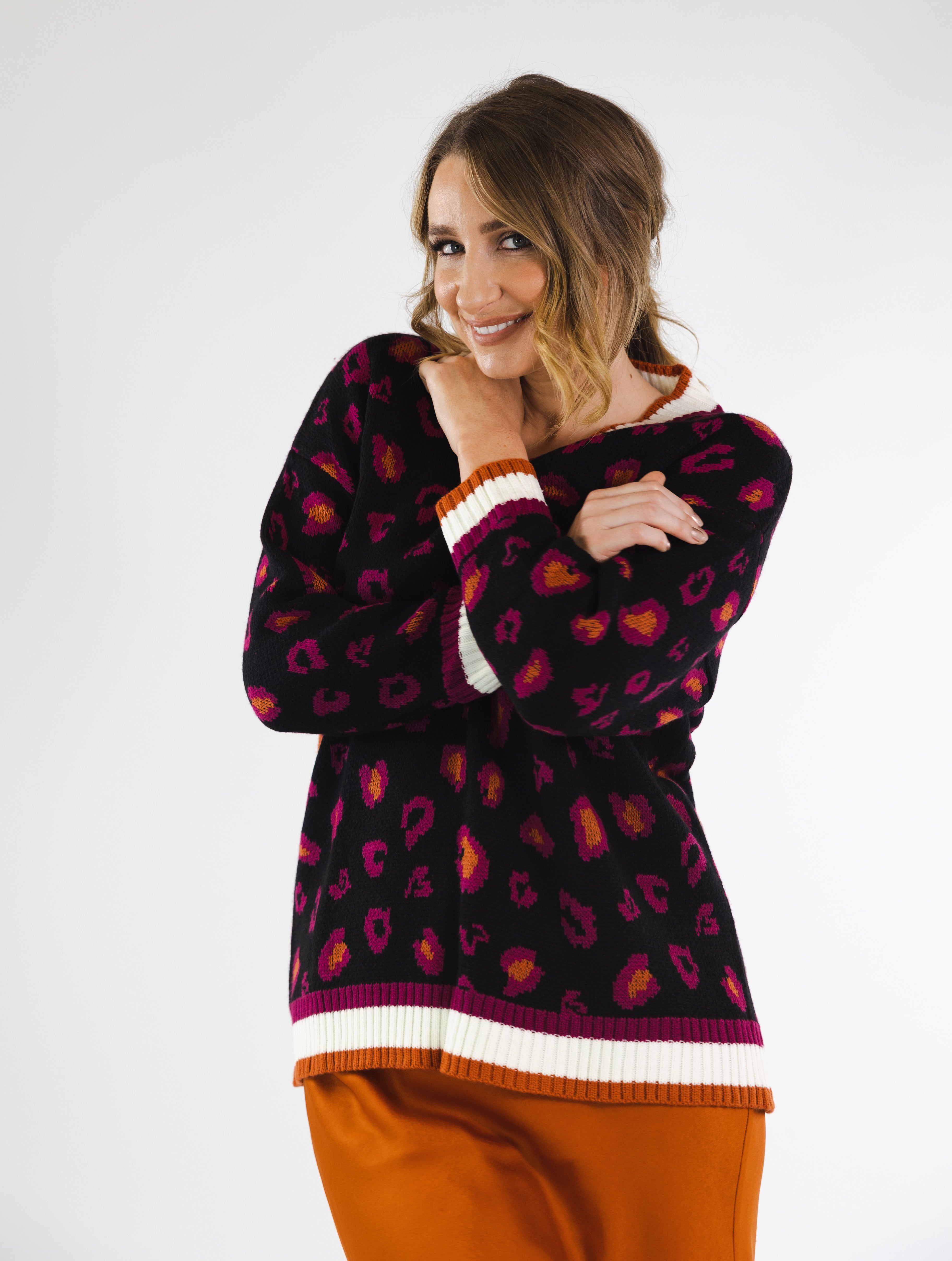 Fern Jumper (Black Print)