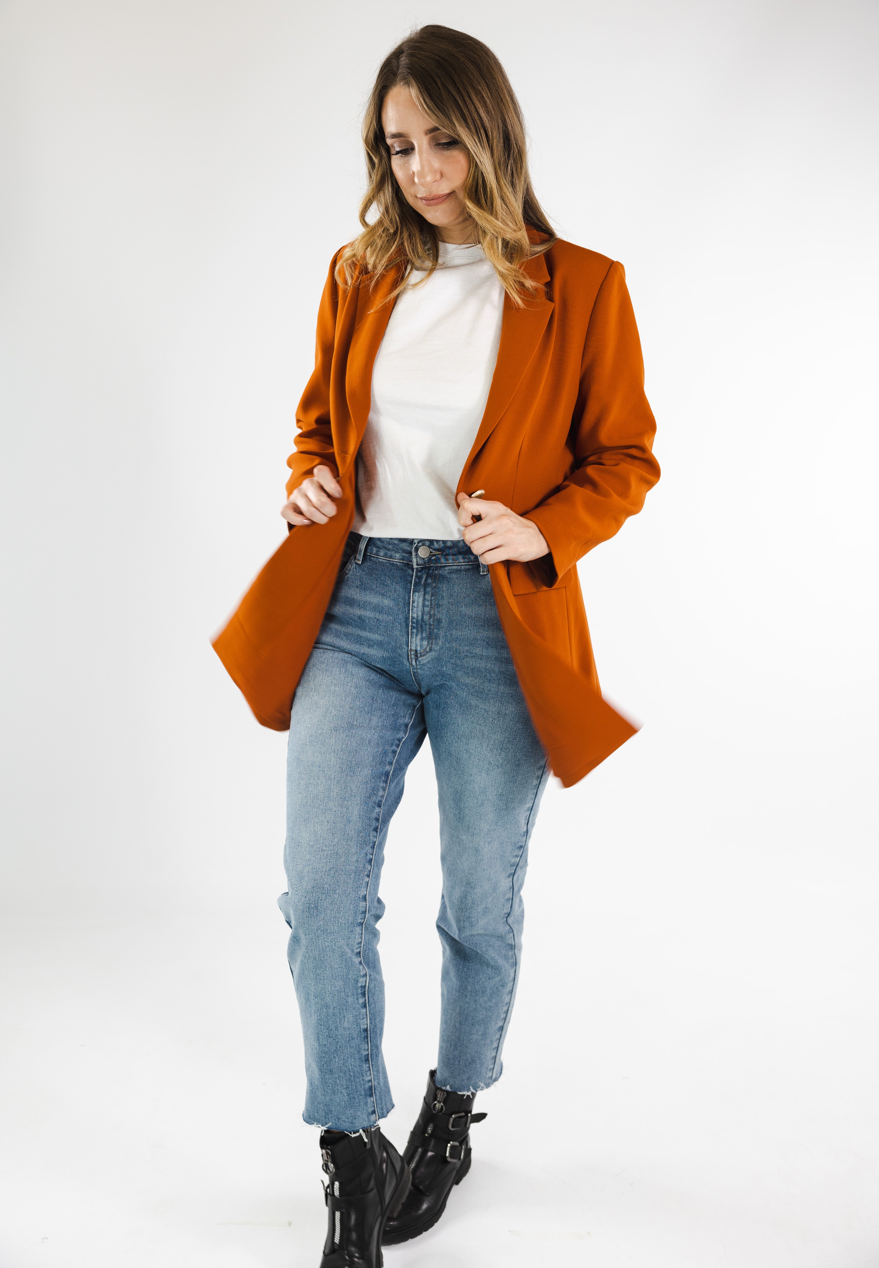 Maisie Blazer Coat (Rust)