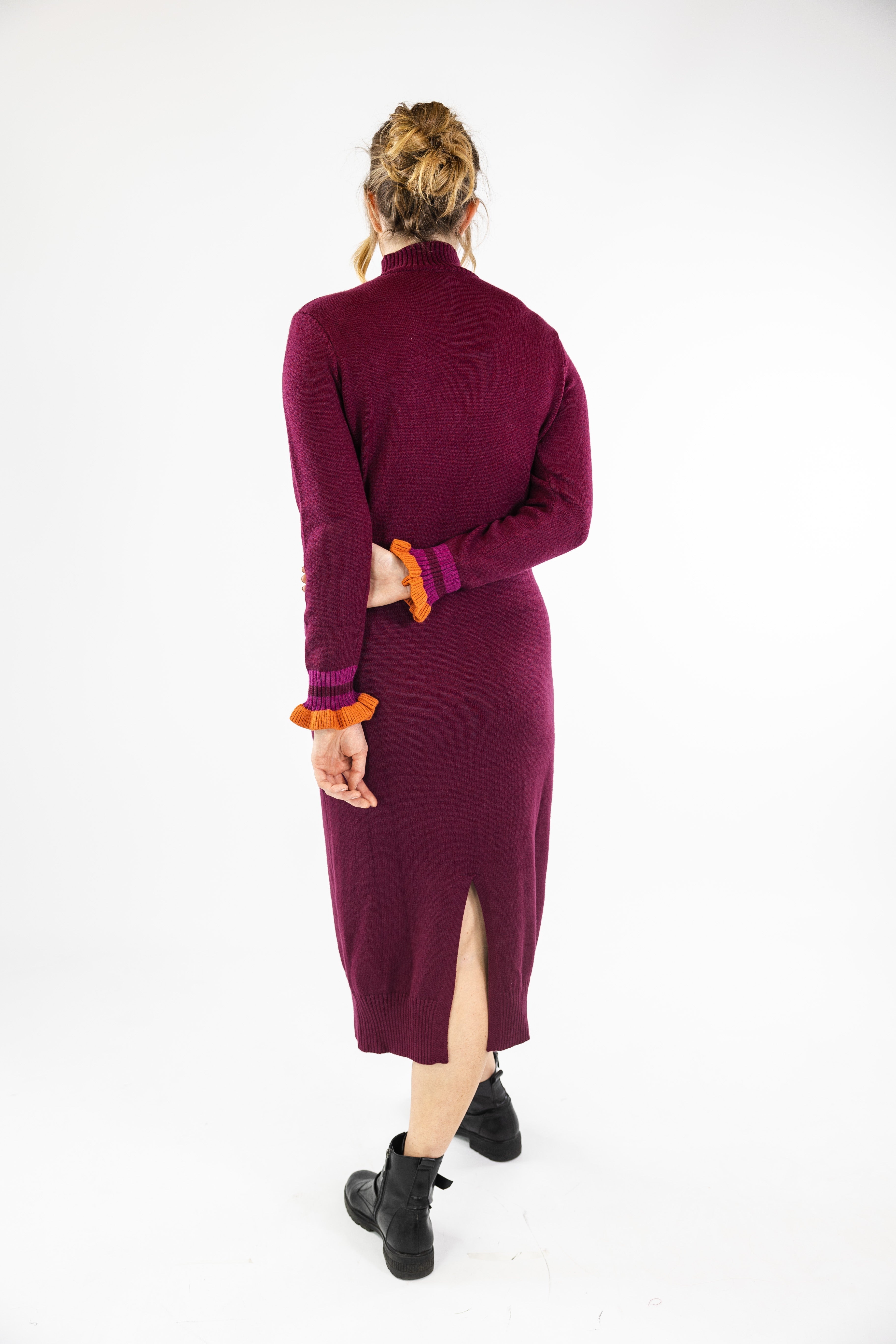 Saffron Dress (Burgundy)