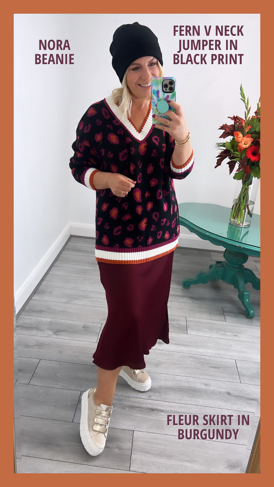 Fern Jumper (Black Print)