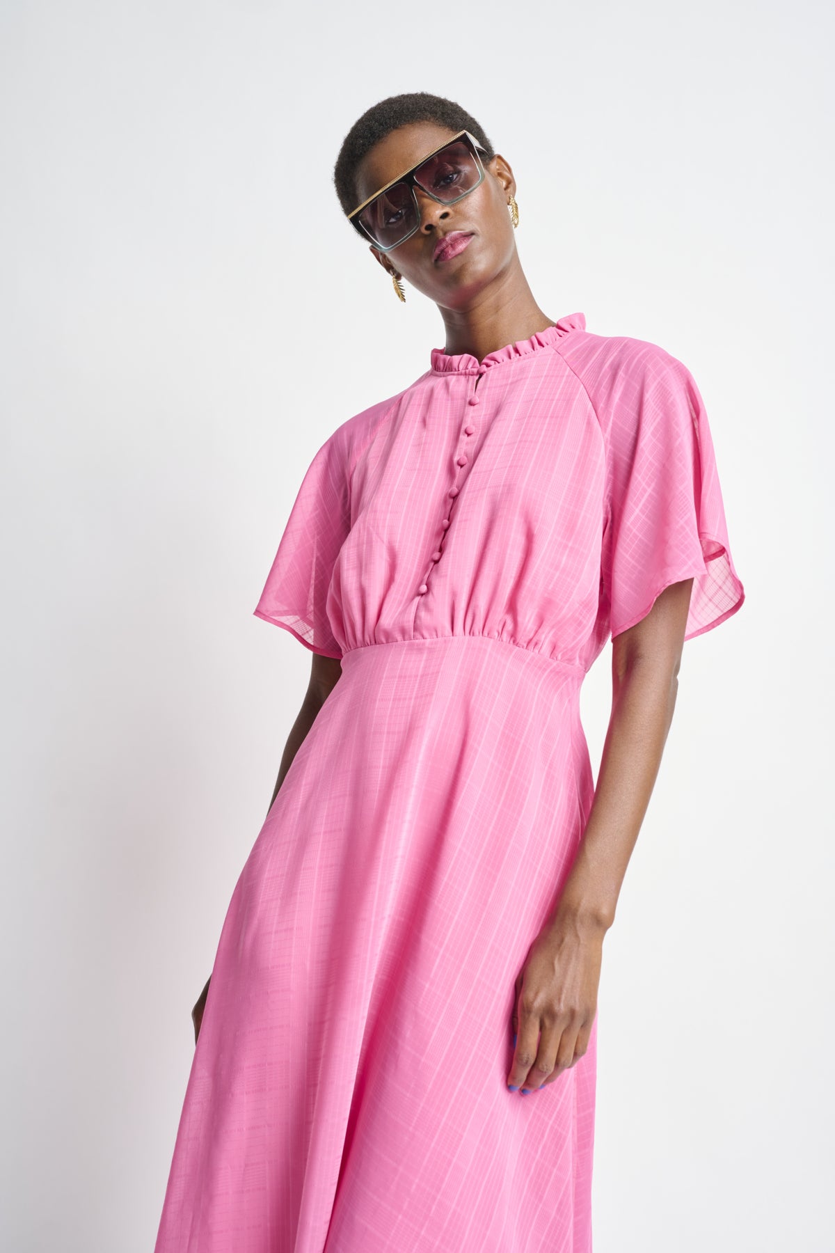 Anna Midi Dress (Pink)