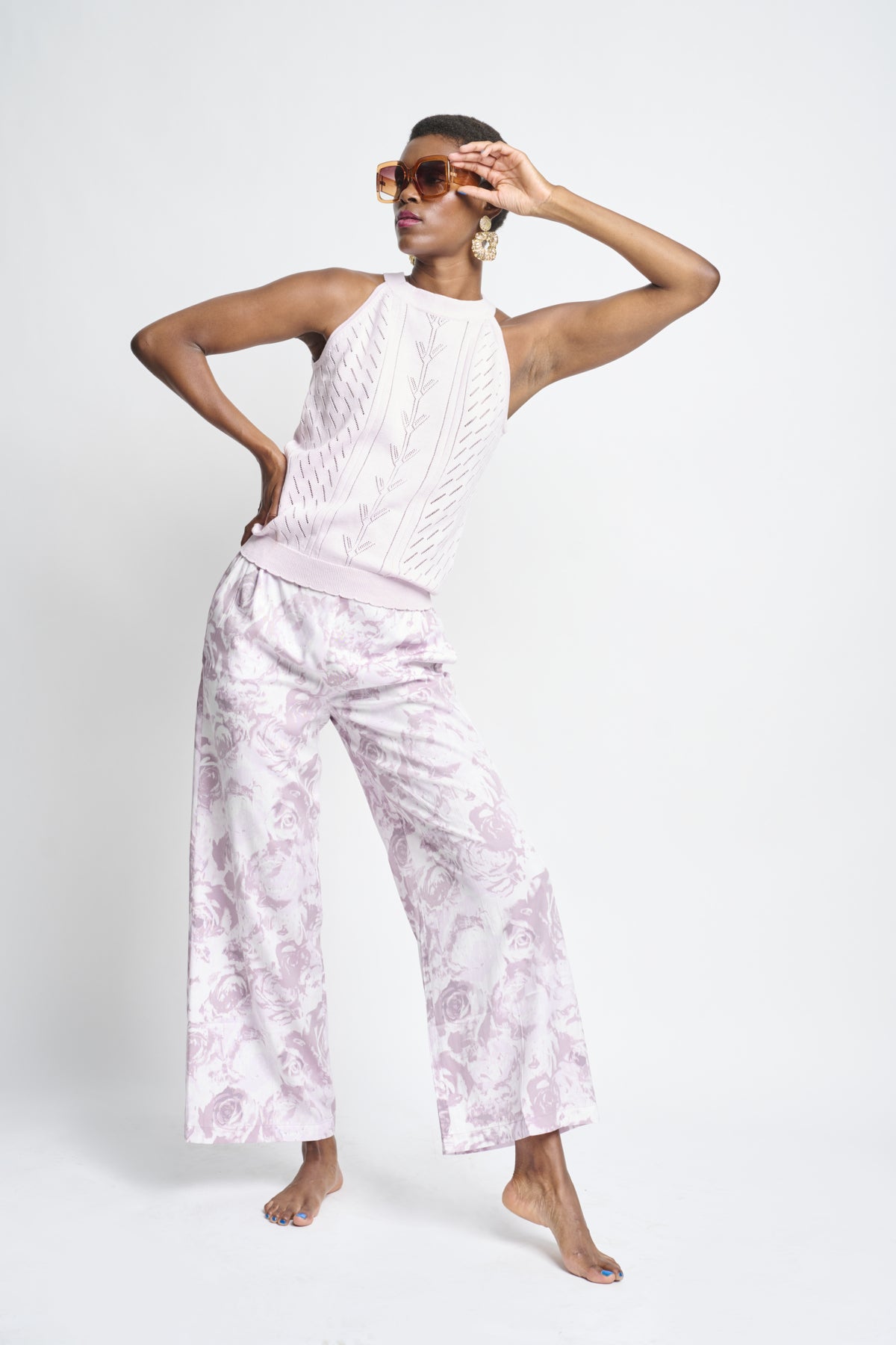 Perri Knitted Top (Lavender Fog)