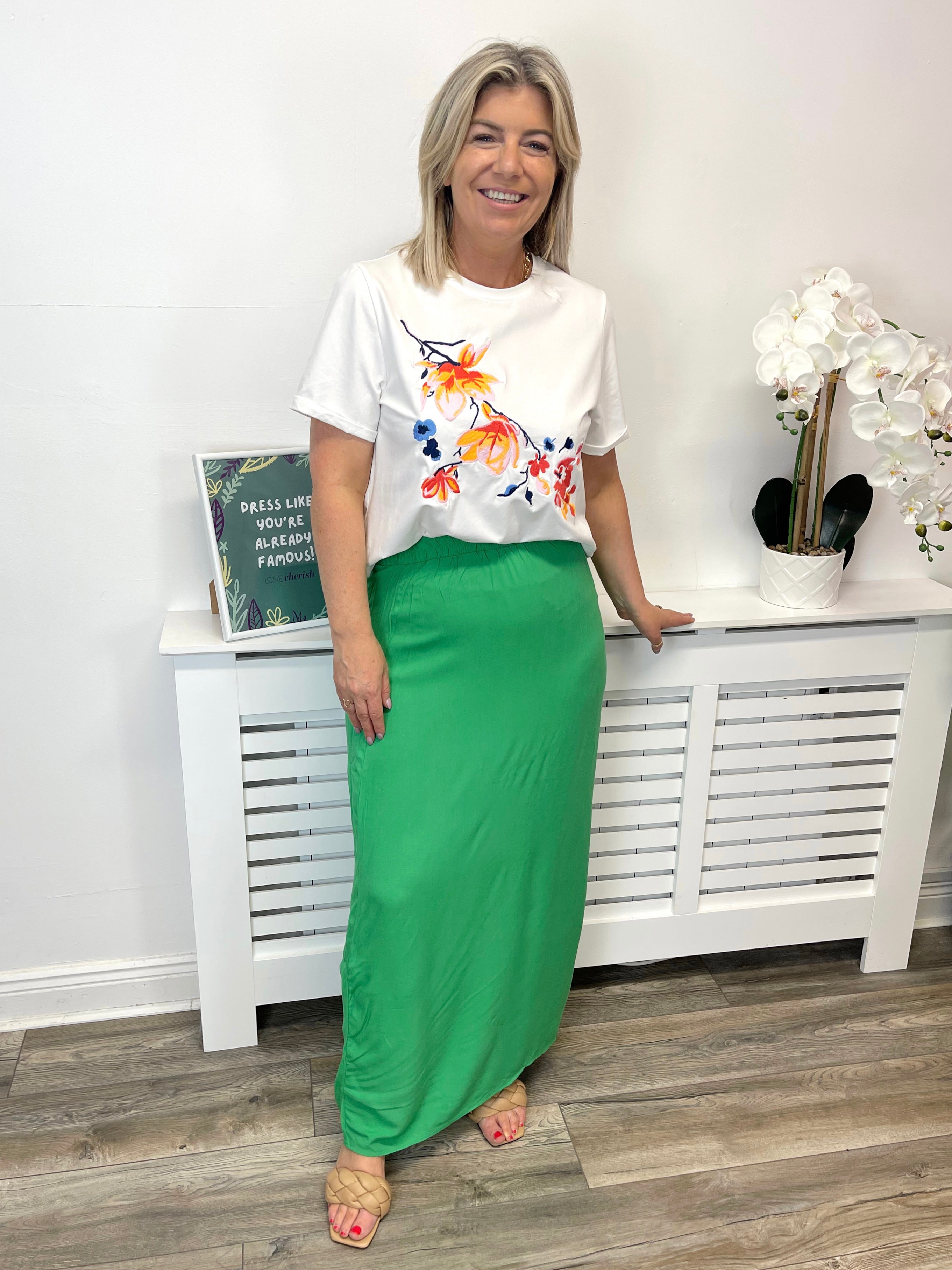Mani Long Skirt (Kelly Green)