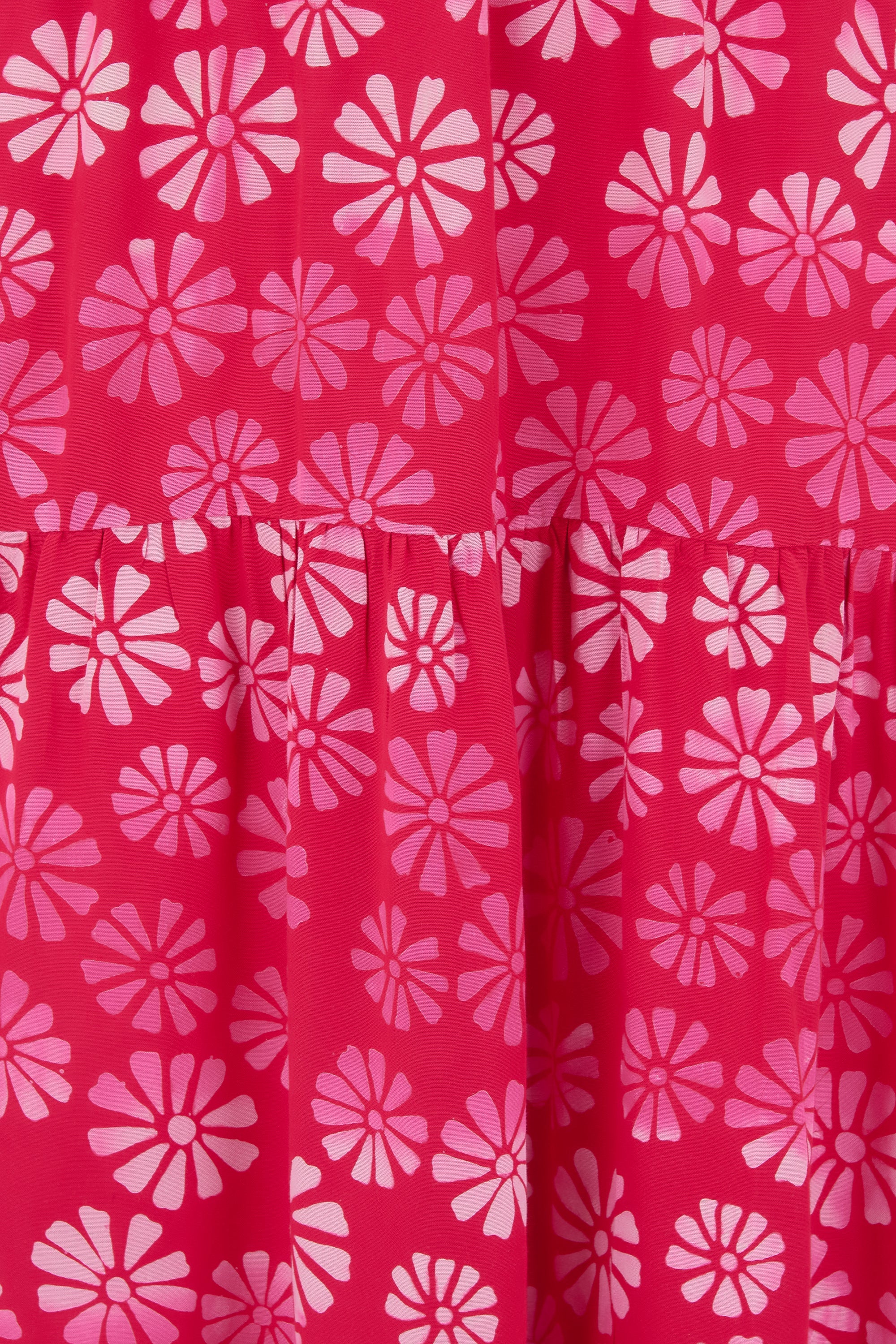 Polly Batik Tiered Dress | Cosmos Floral (Pink)