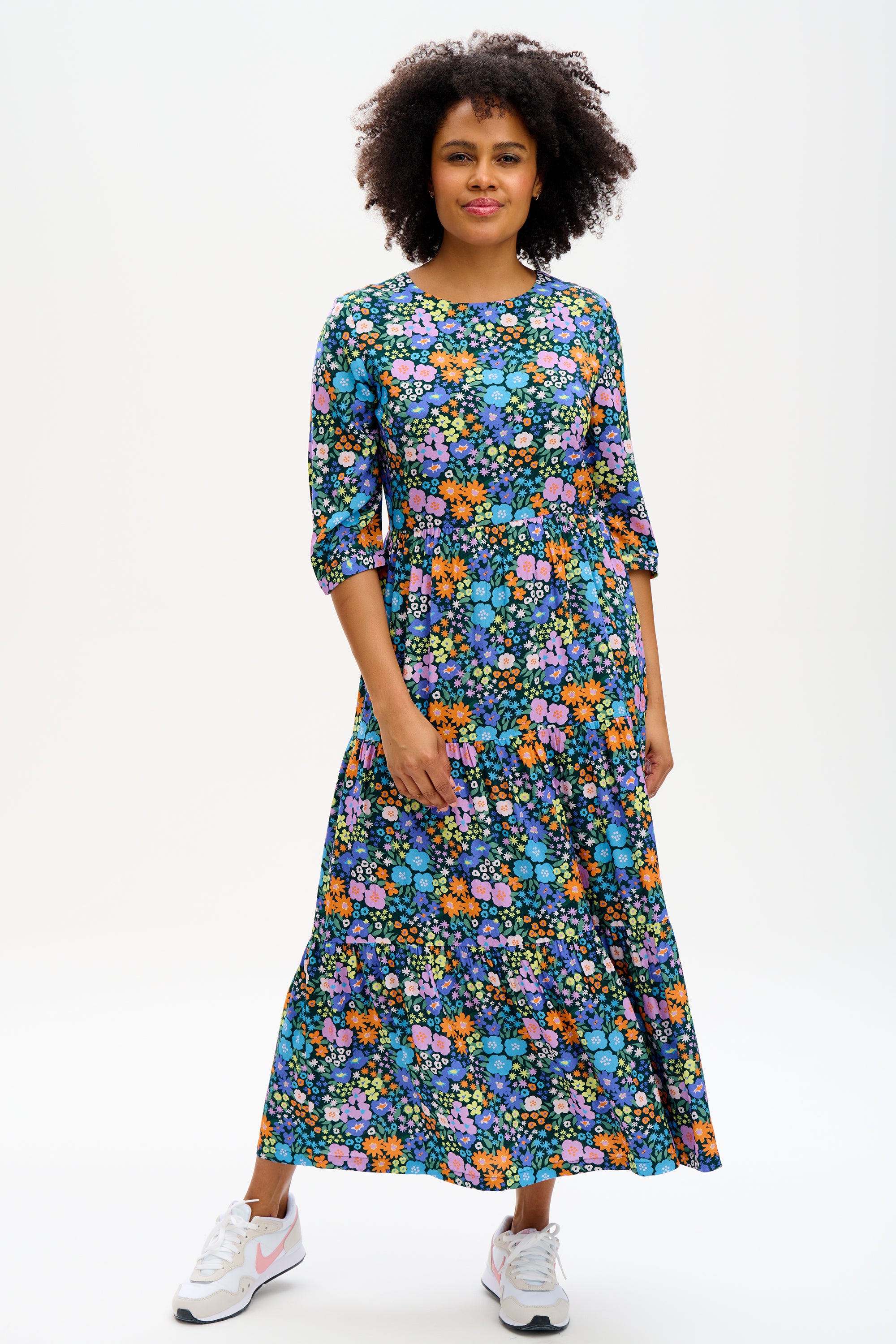 Zaina Tiered Maxi Dress (Multi)