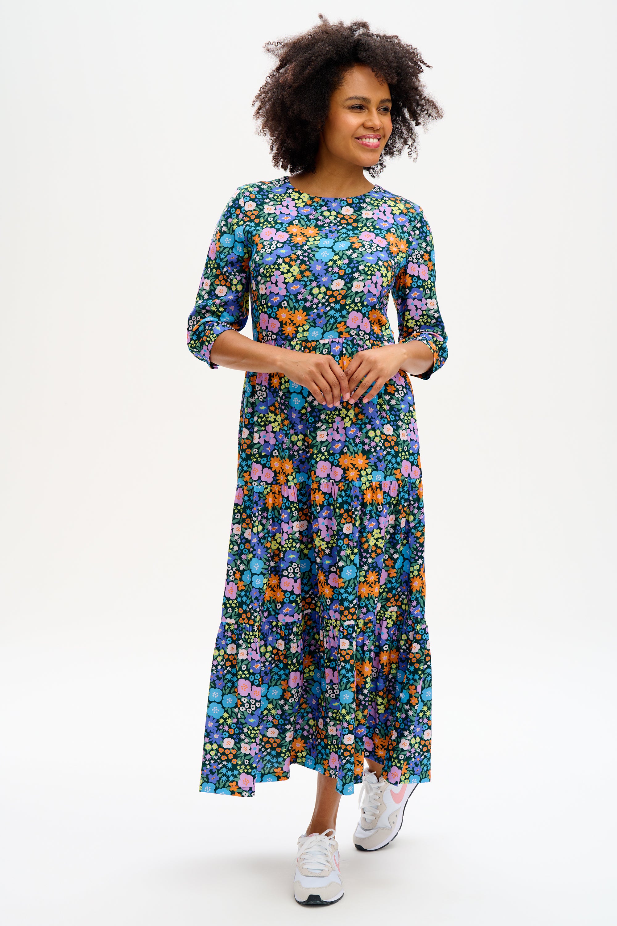 Zaina Tiered Maxi Dress (Multi)