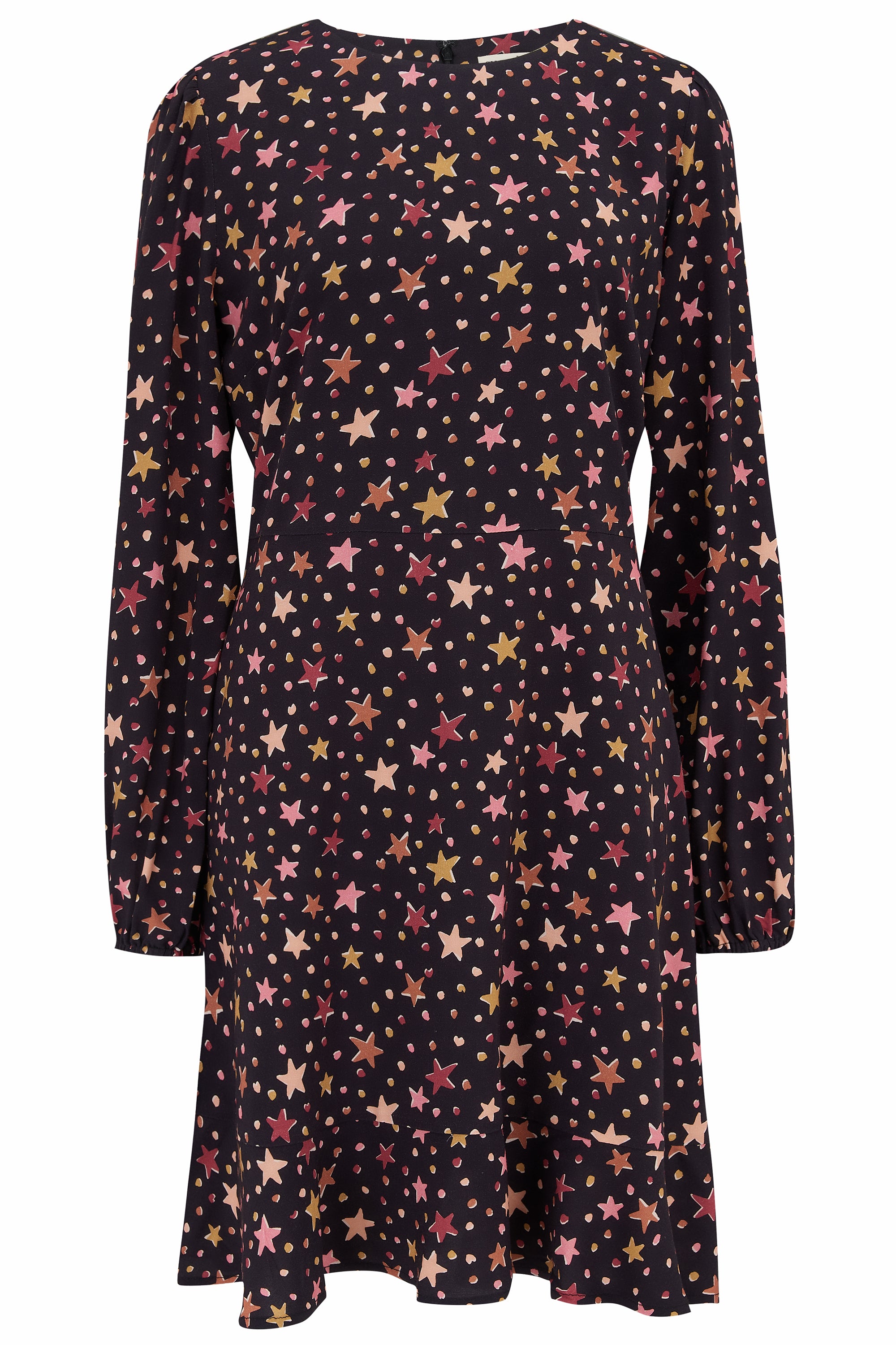 Juliette Dress - Black, Cutout Stars