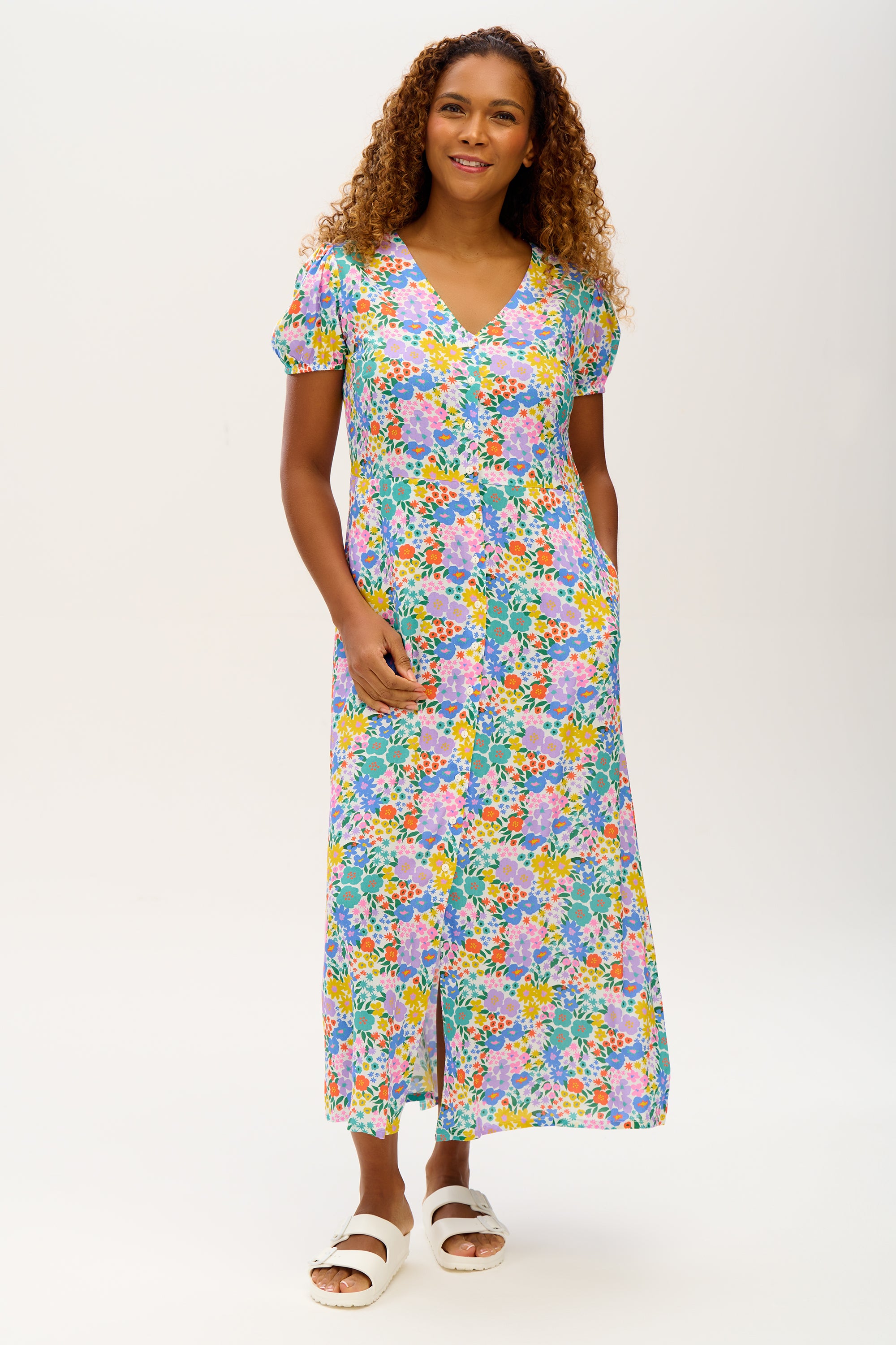 Irene V-Neck Maxi Dress - Multi, Busy Floral