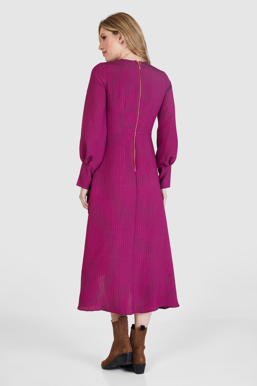 Maura Kimono Dress (Magenta)
