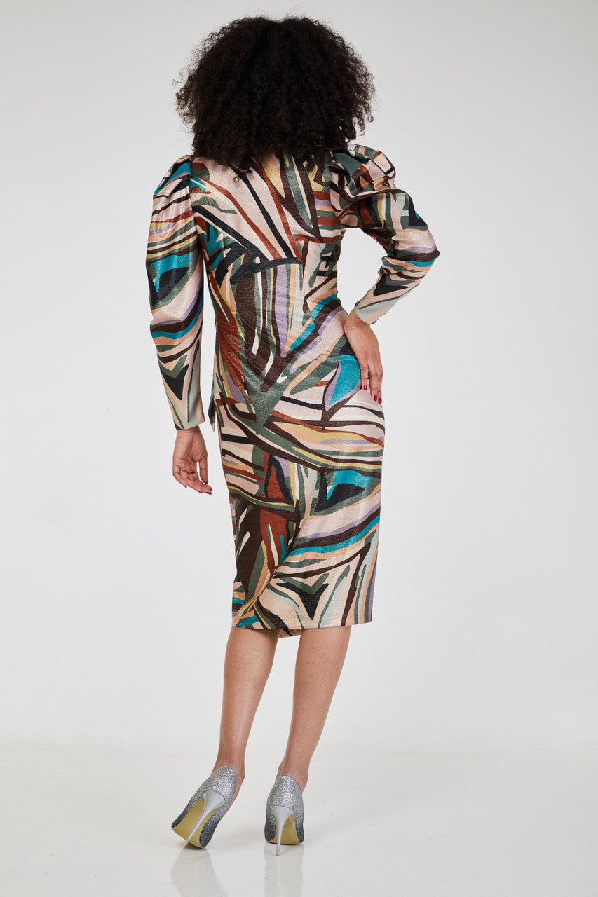 Wren Wrap Pencil Dress (Multi)