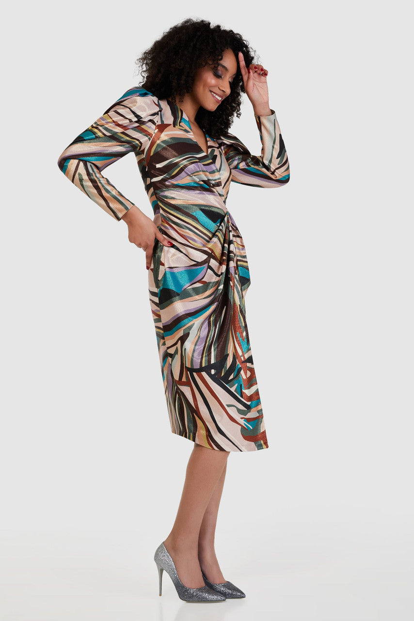 Wren Wrap Pencil Dress (Multi)