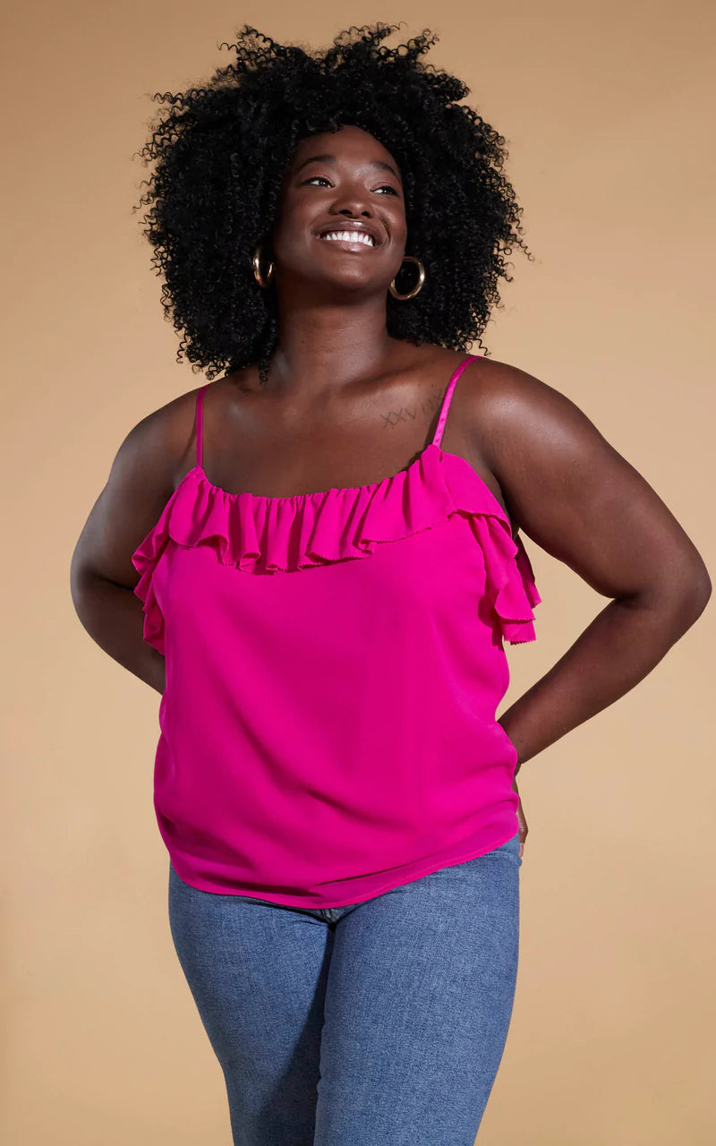 Susie Frill Cami Top (Magenta)