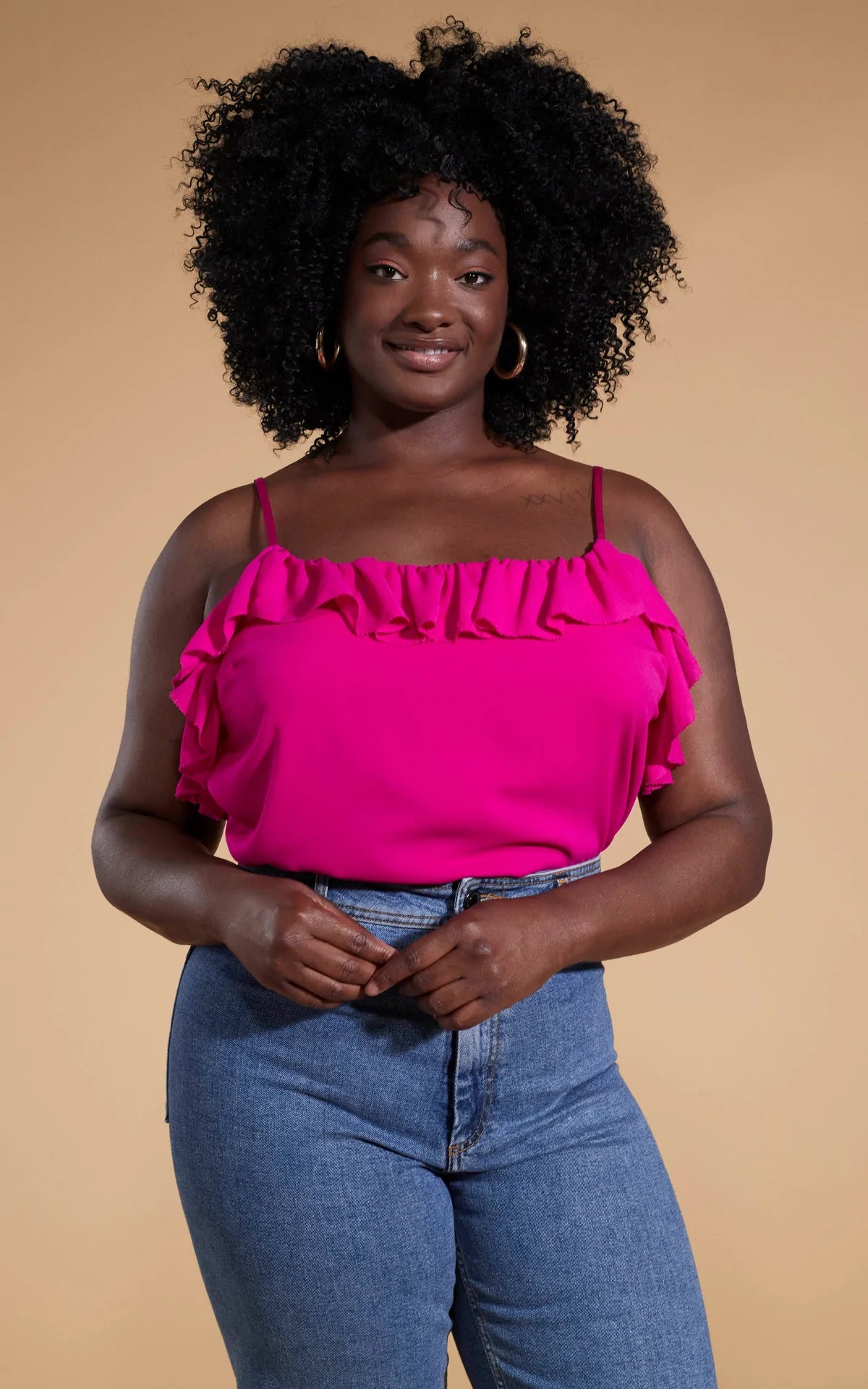 Susie Frill Cami Top (Magenta)