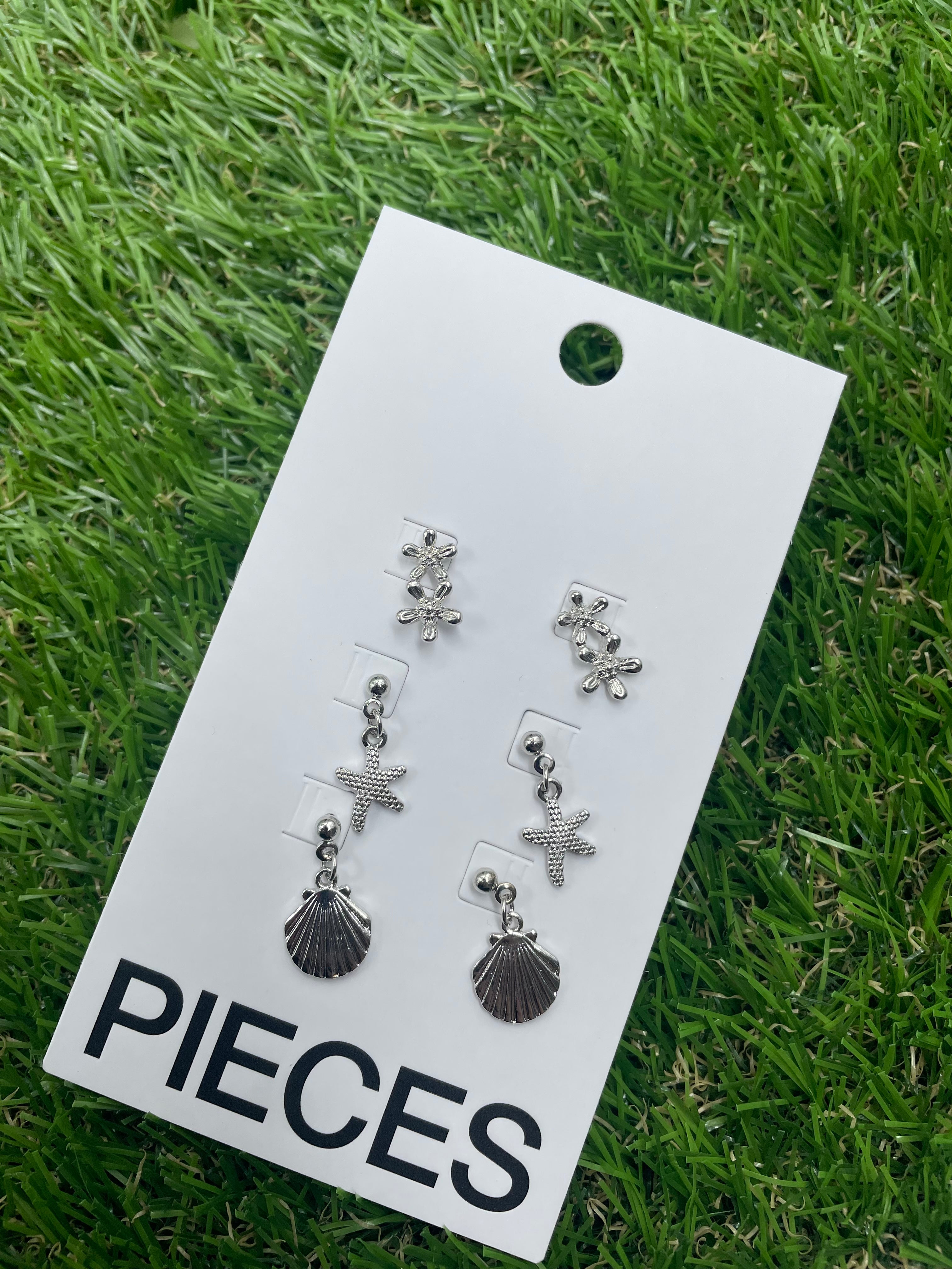 Bia 3 Pack Earrings (Silver)