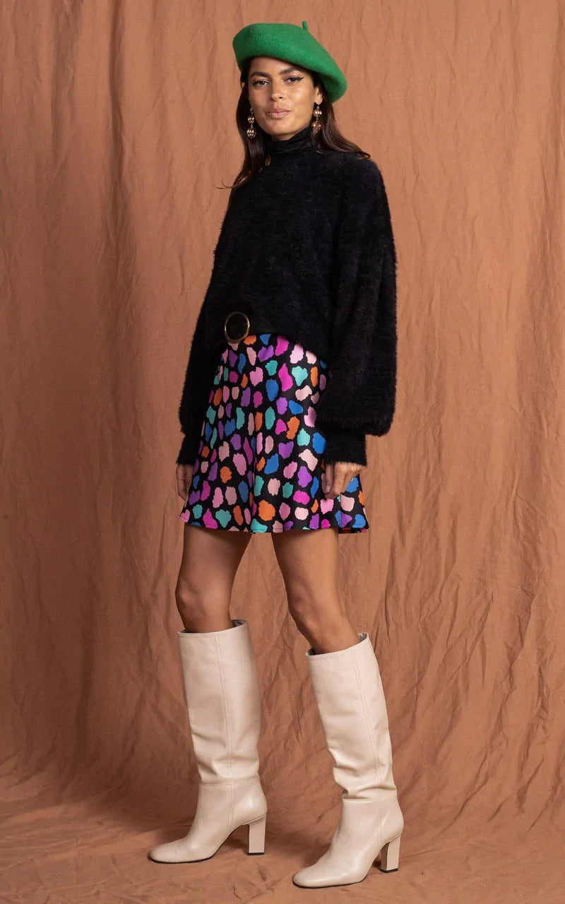 Stevie Skirt | Dancing Leopard (Multi Cloud