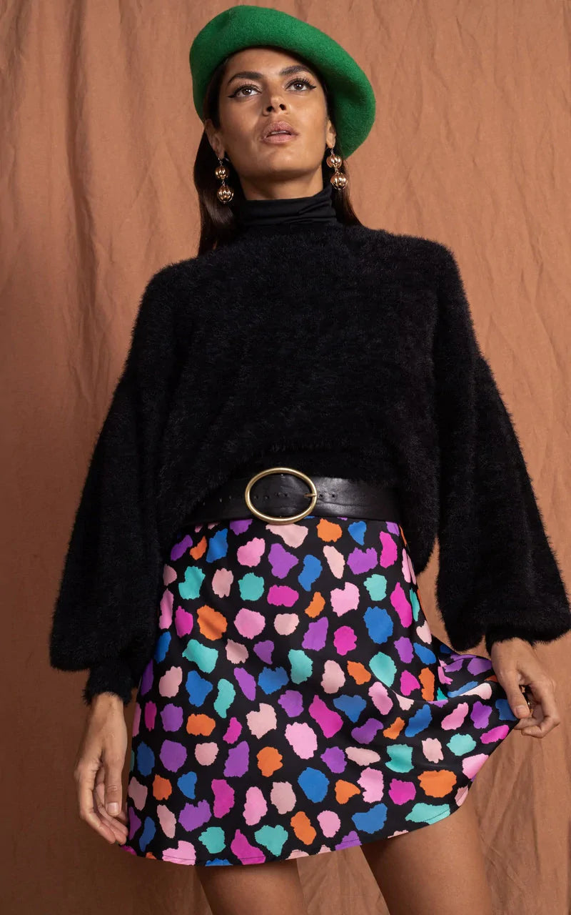 Stevie Skirt | Dancing Leopard (Multi Cloud