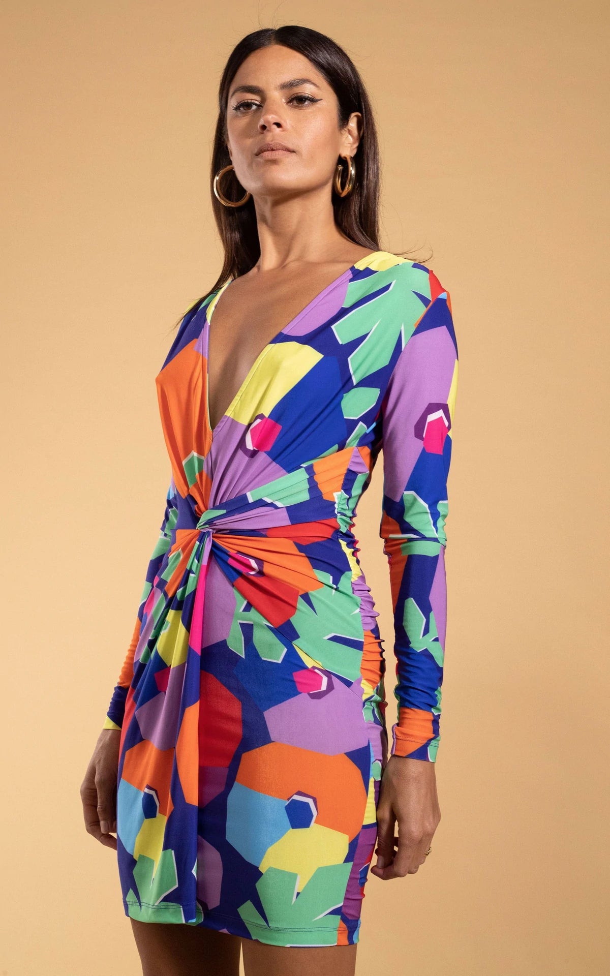 Raya Mini Dress | Blotch Bloom Navy