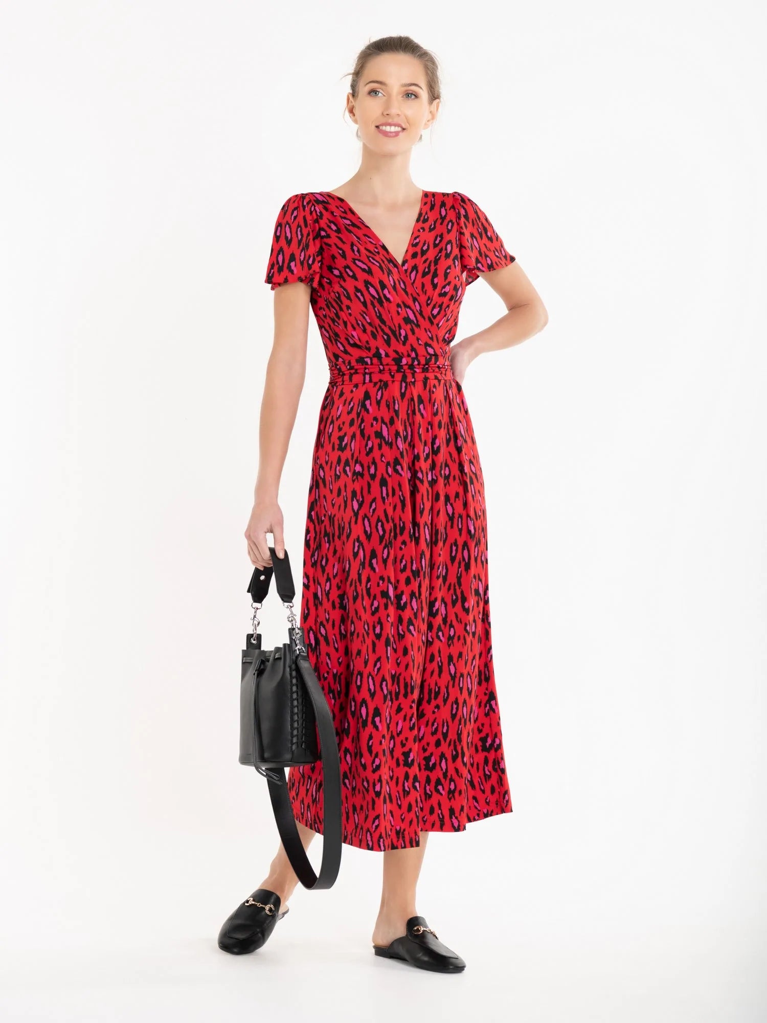 Carla Culotte Jumpsuit (Red Animal)