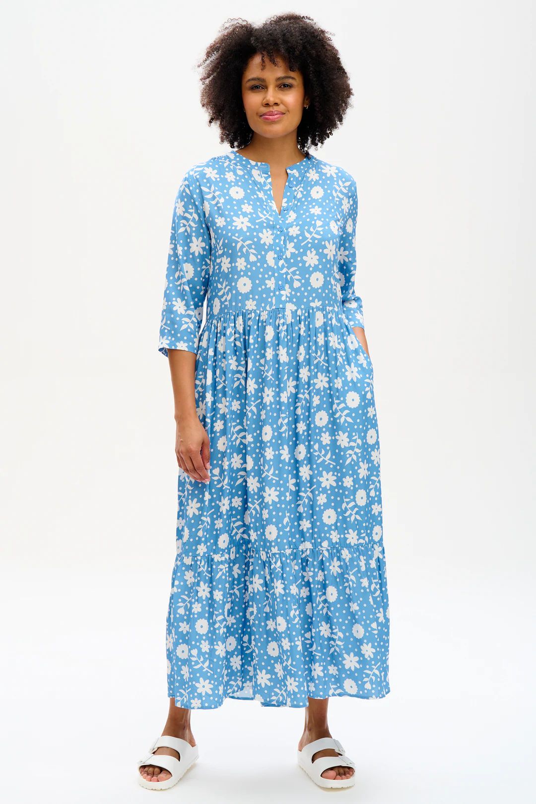 Lauren Smock Dress | Vintage Block Floral (Blue) | Love Cherish | Dresses Lauren Smock Dress | Vintage Block Floral (Blue) | Love Cherish | Dresses