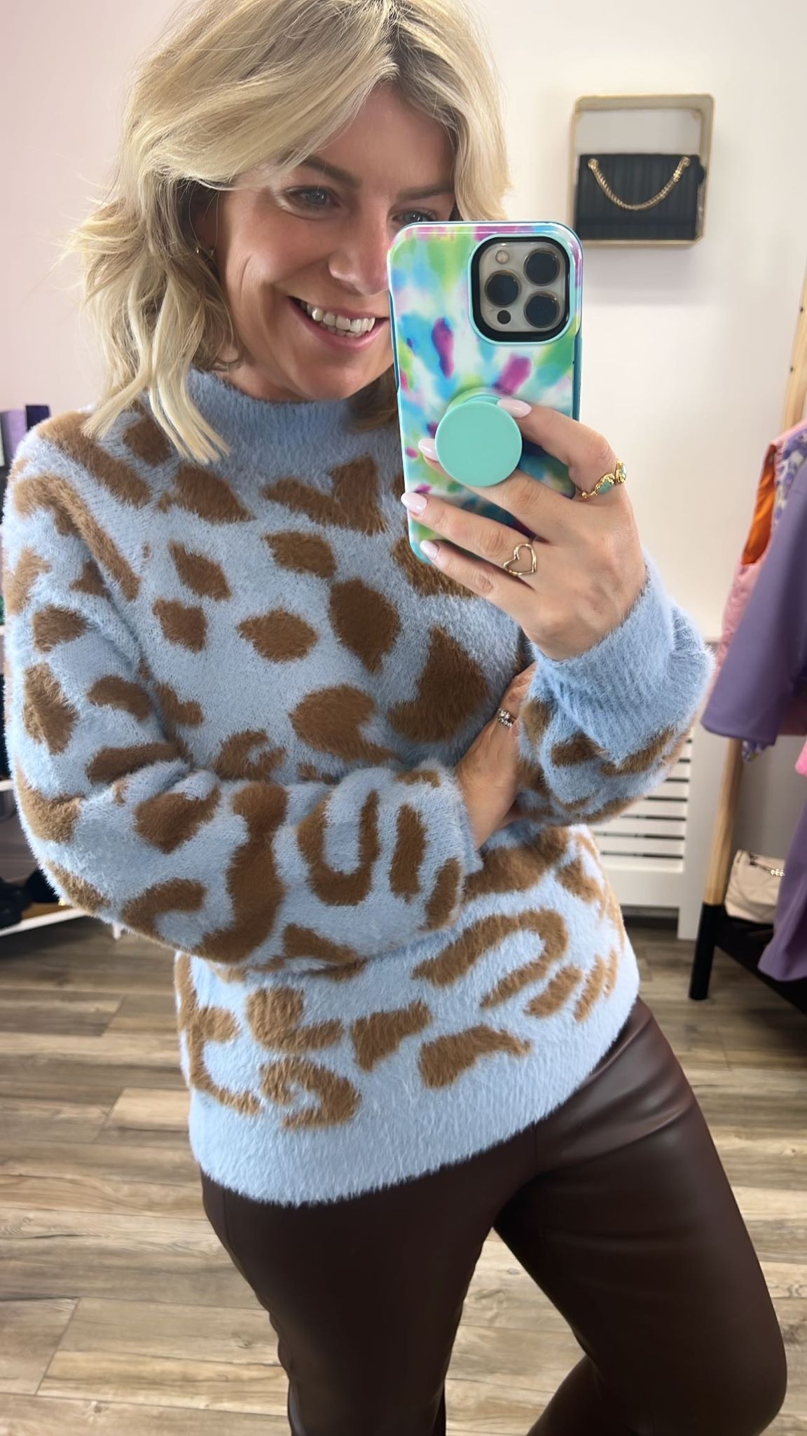 Leo Knit Jumper (Blue)