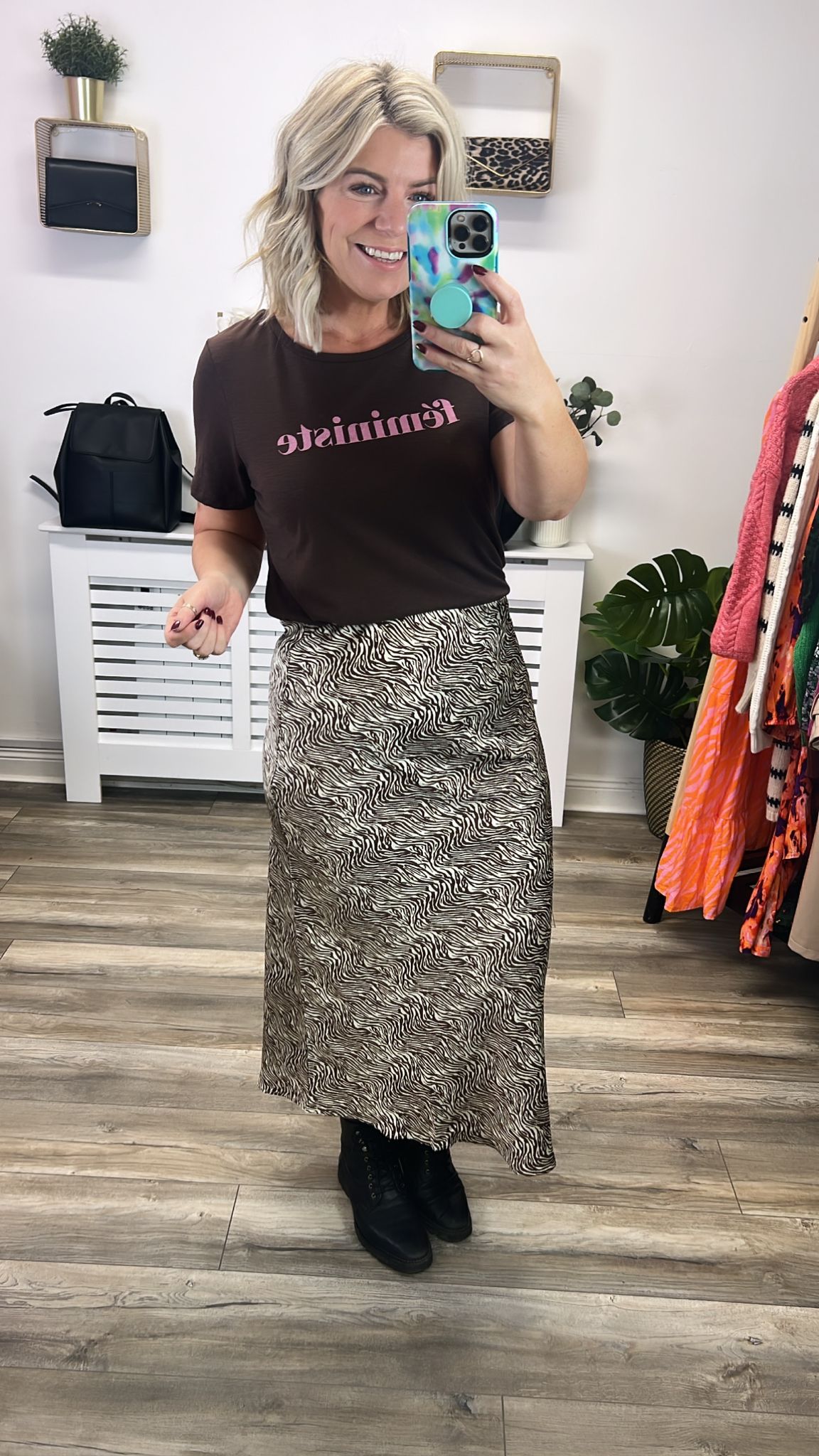 Liberte Slogan T-Shirt (Bracken)