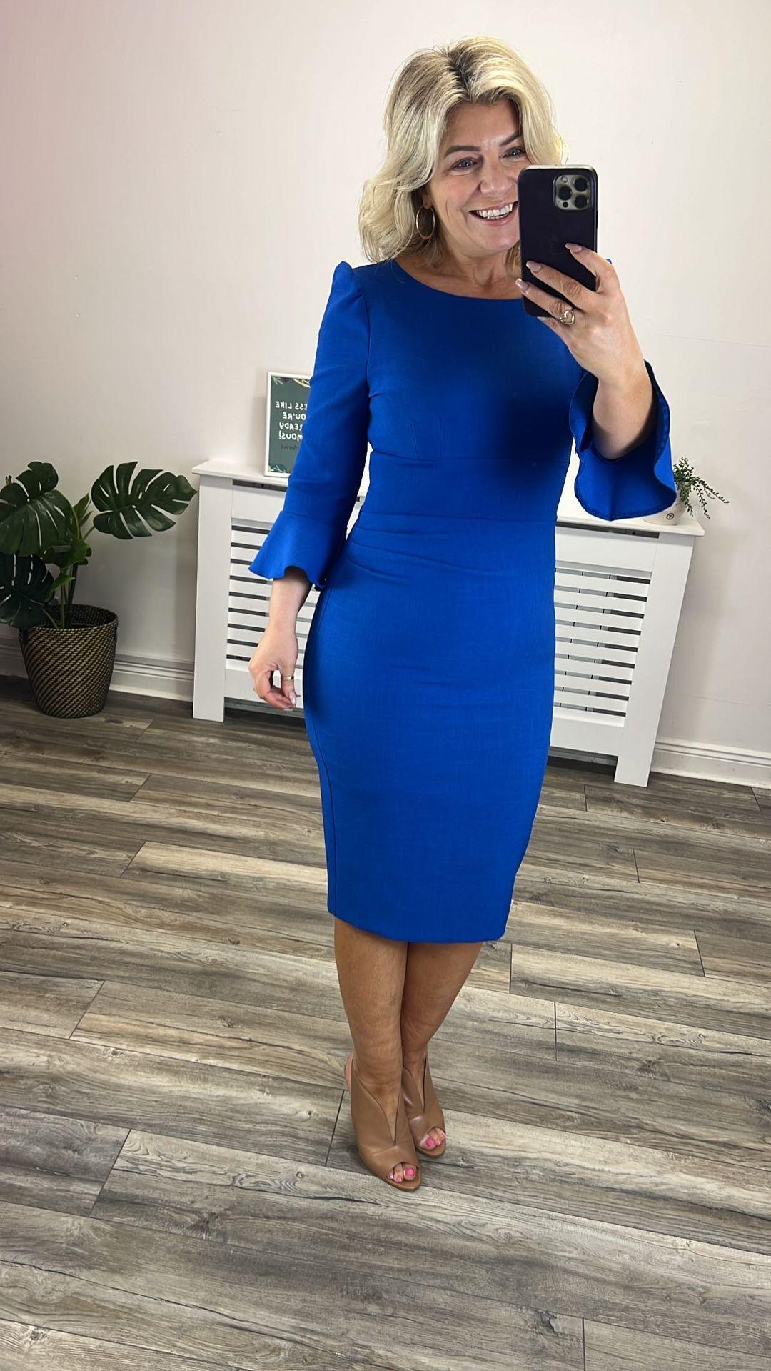 Odelle Pencil Dress (Cobalt Blue)